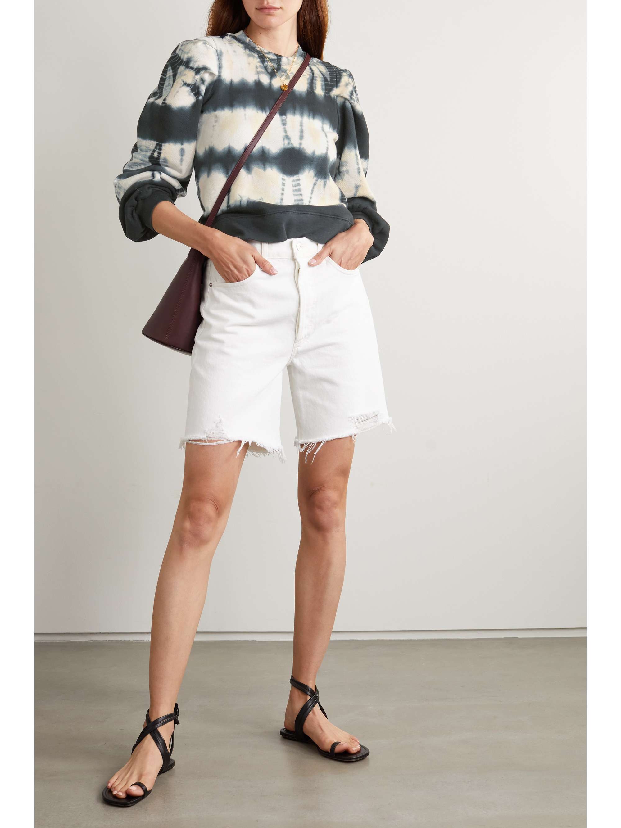 ULLA JOHNSON Graham tie-dyed cotton-jersey sweatshirt