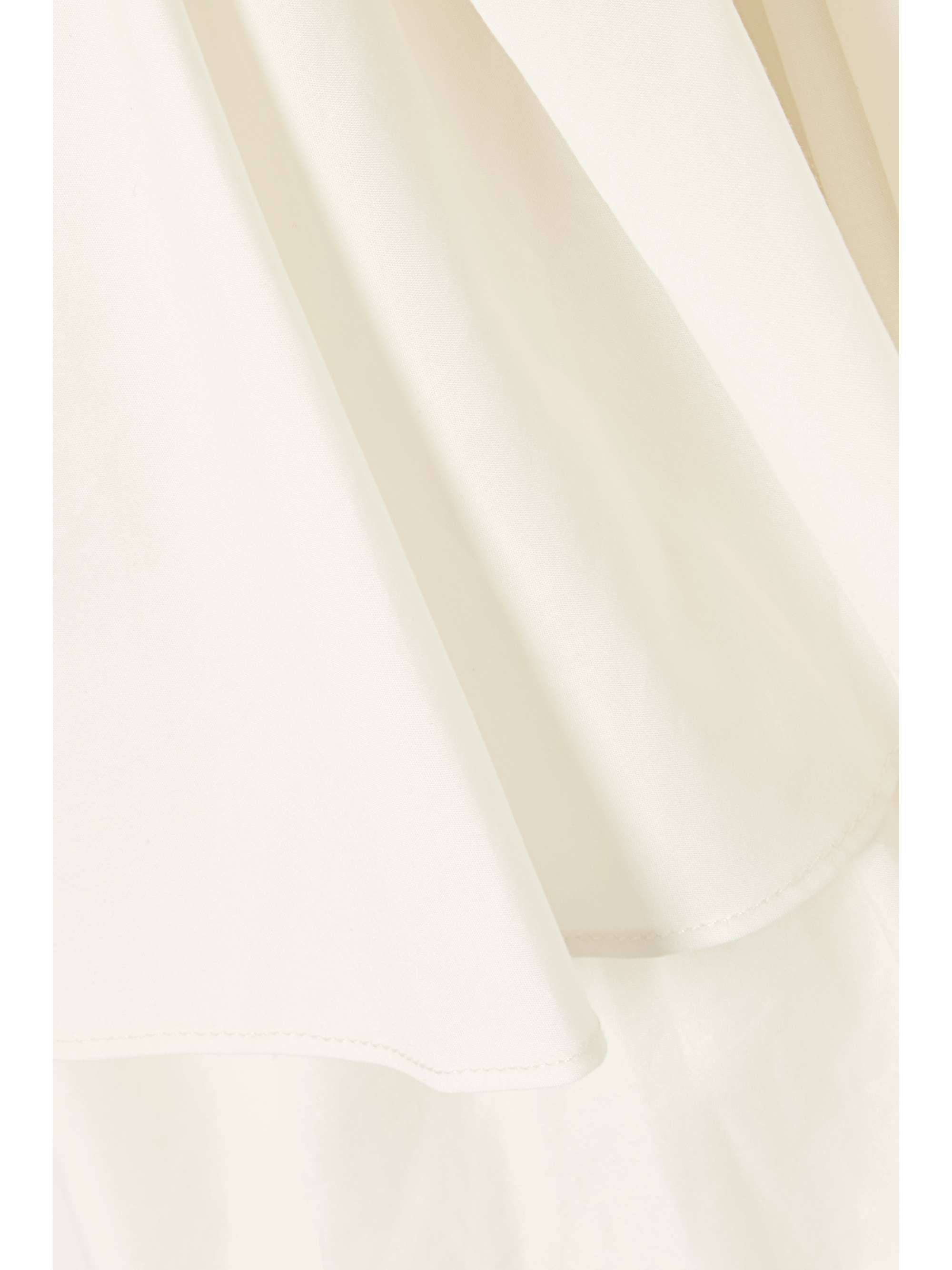 ULLA JOHNSON Honoria Belted Ruffled Cotton poplin Mini Dress NET A PORTER