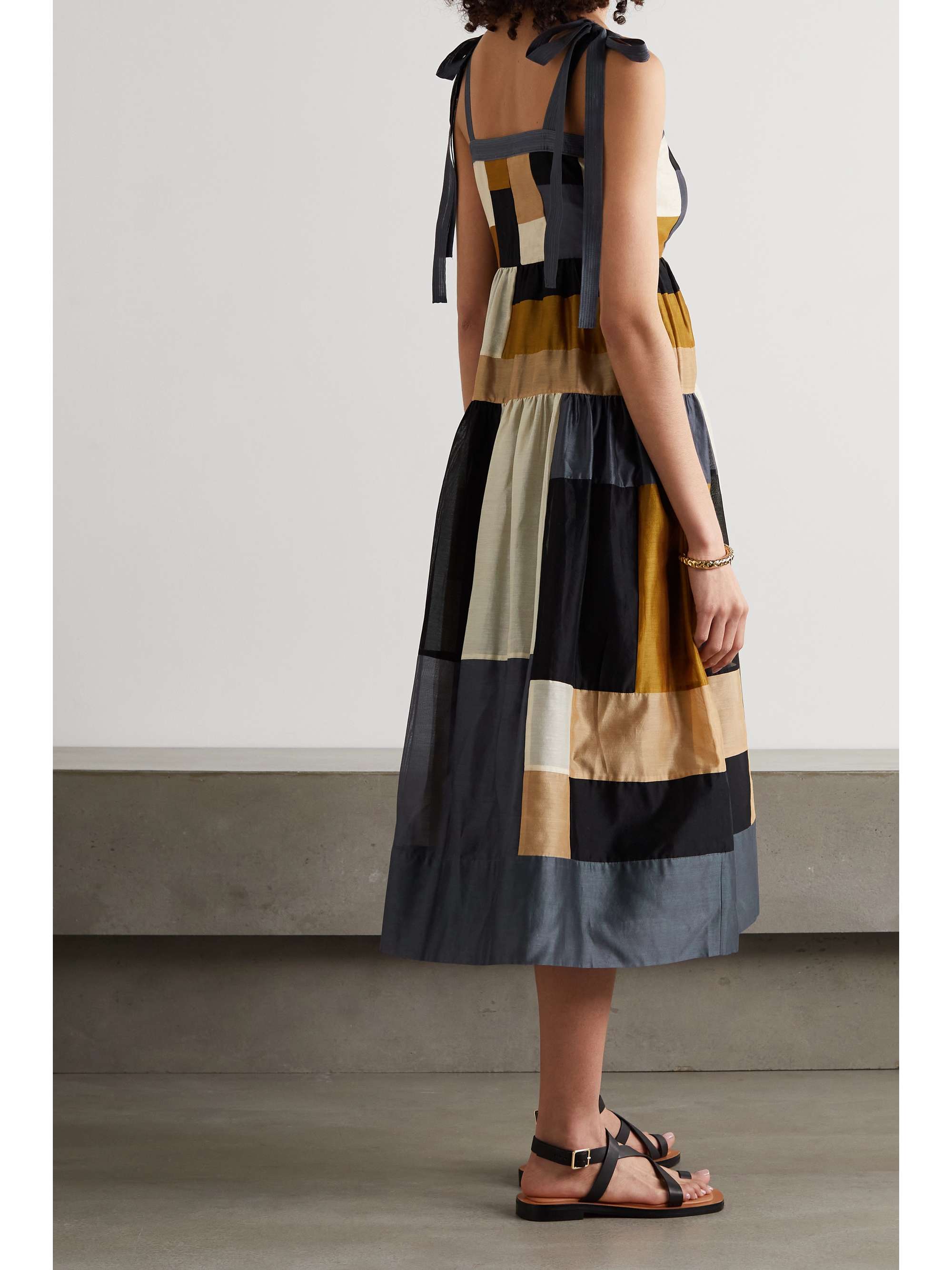 ulla johnson patchwork dress