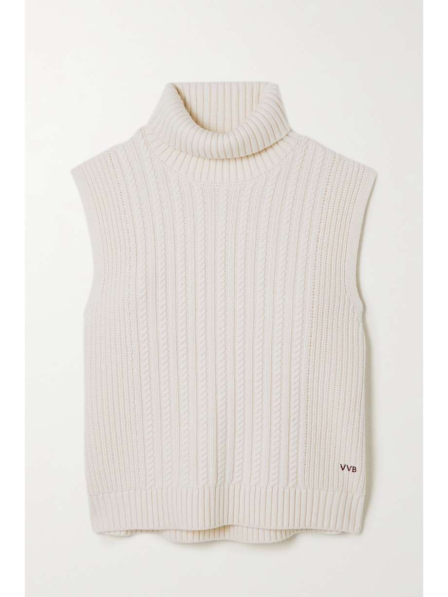 Cable Knit Sleeveless Sweater