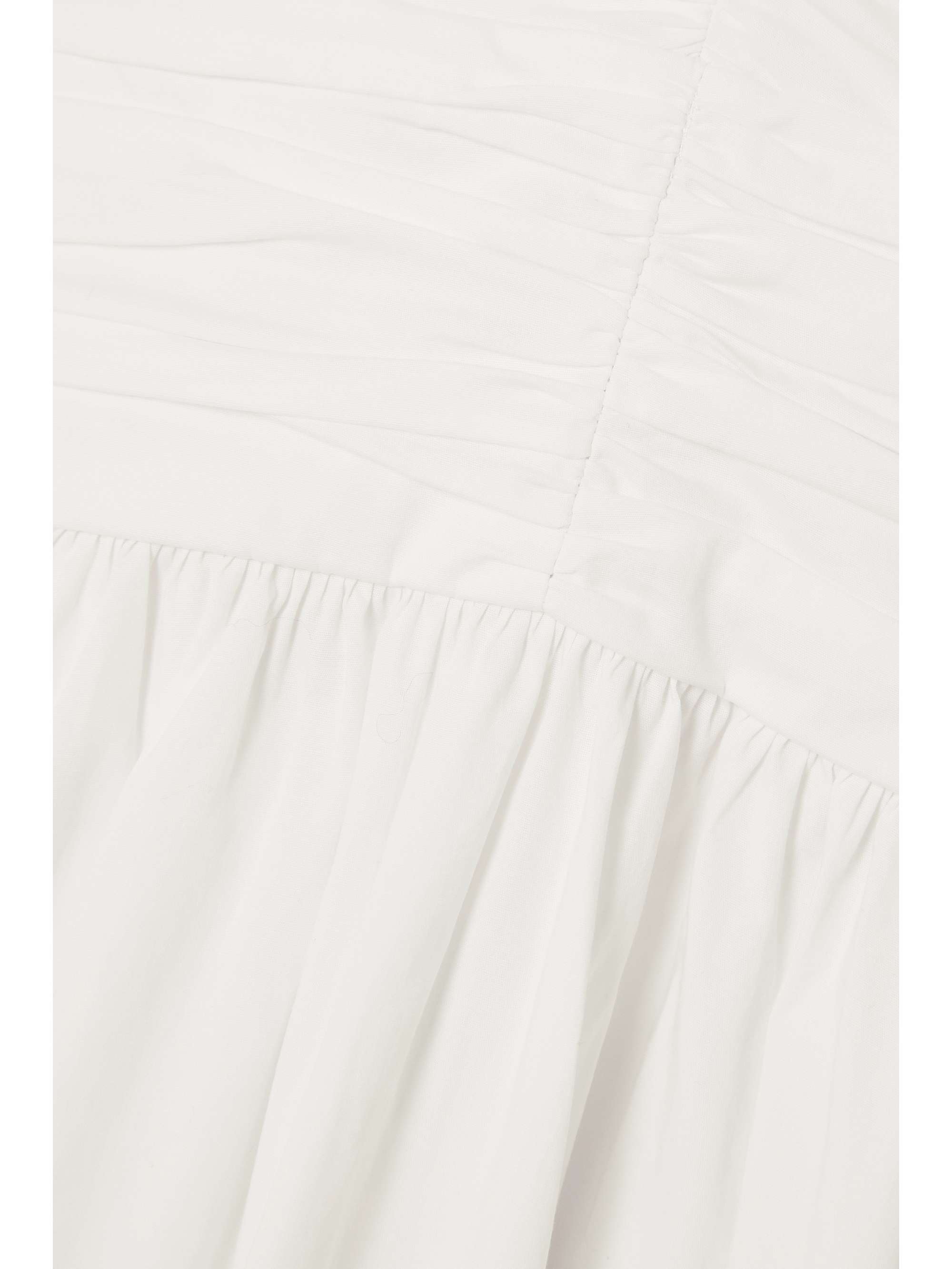 STAUD Gloria gathered stretch-cotton poplin maxi dress