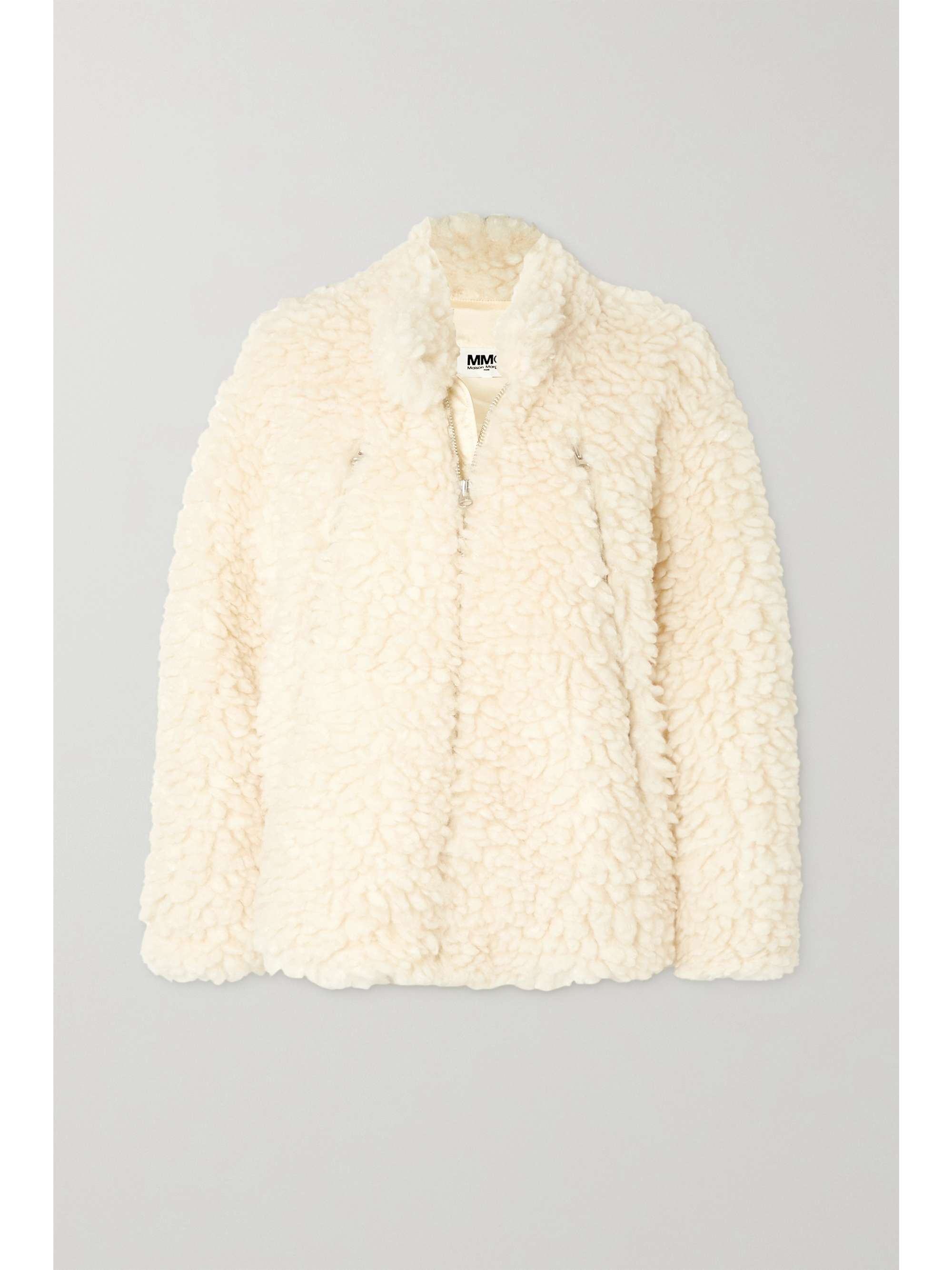 off white shearling jacket