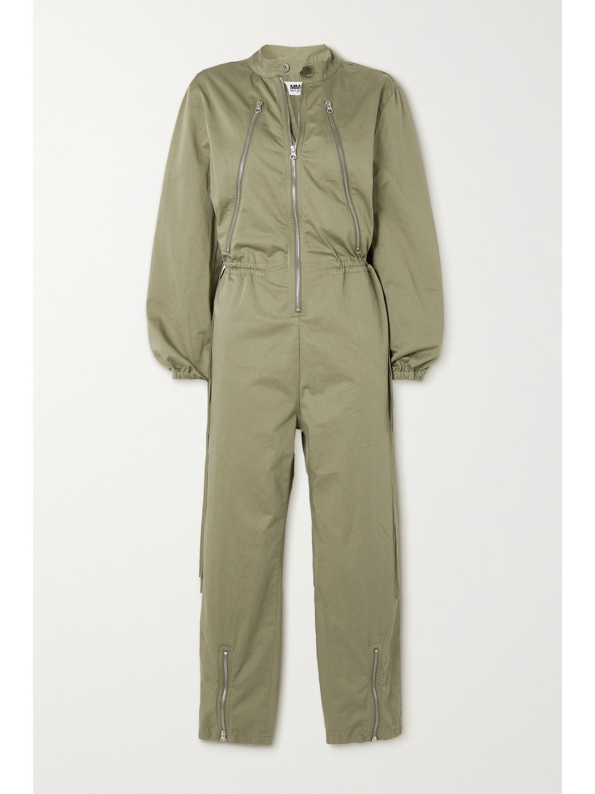 Green cotton jumpsuit Clearance