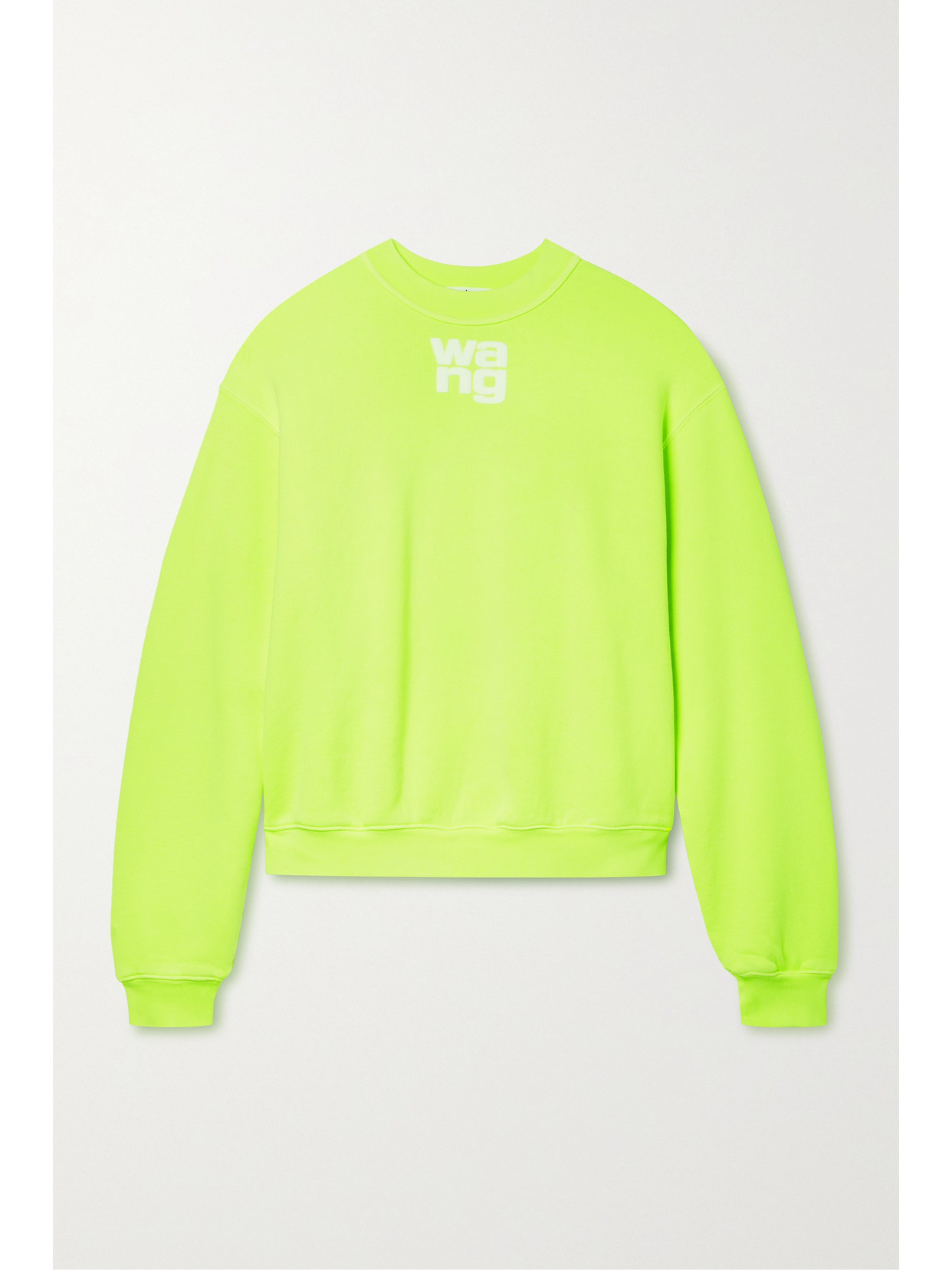 Alexander Wang T T By Alexander Wang Logo Print Crewneck Sweatshirt In Yellow