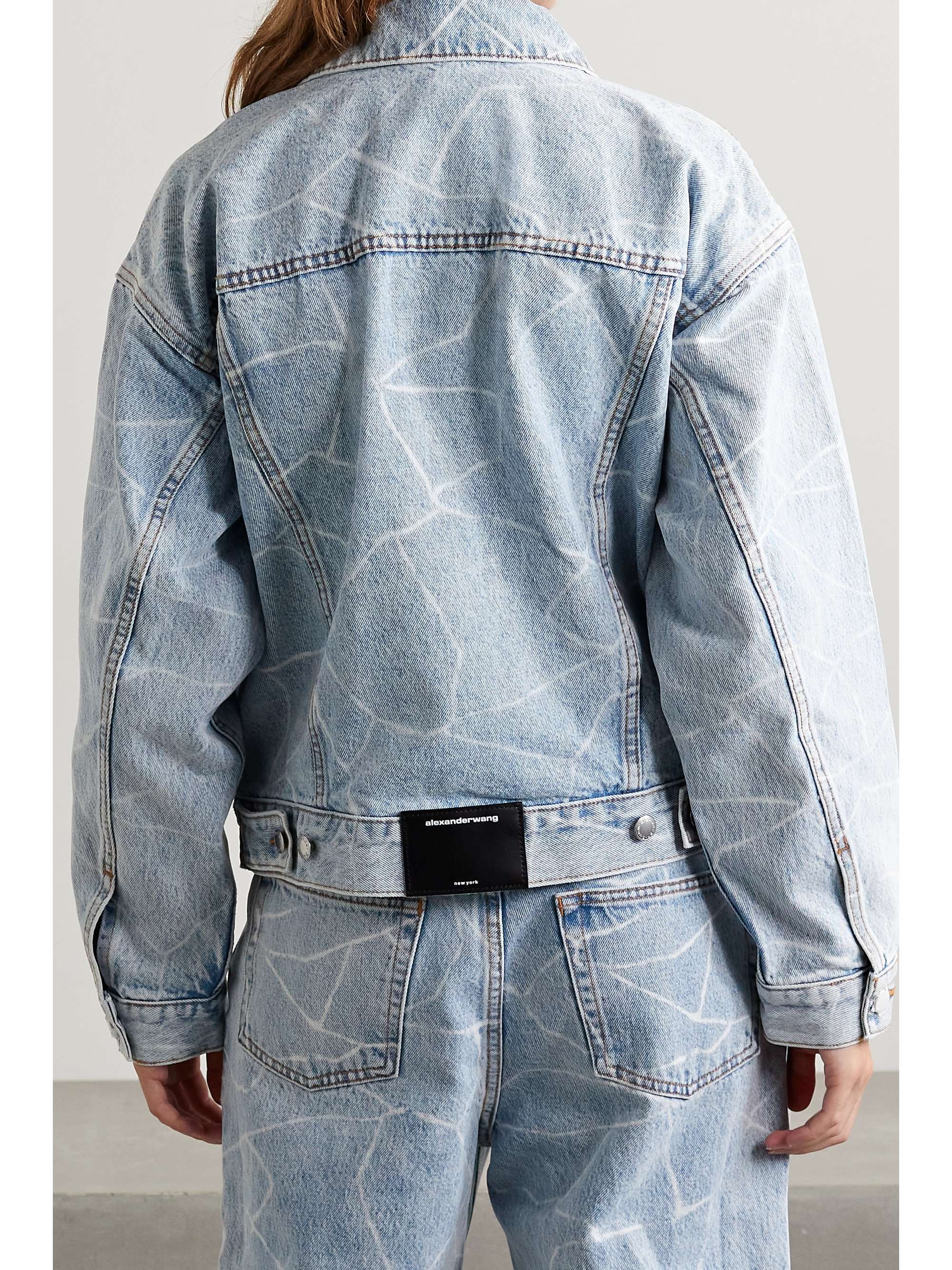 oversized printed denim jacket