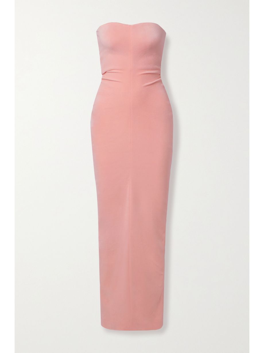 Velour Maxi Dress Pink