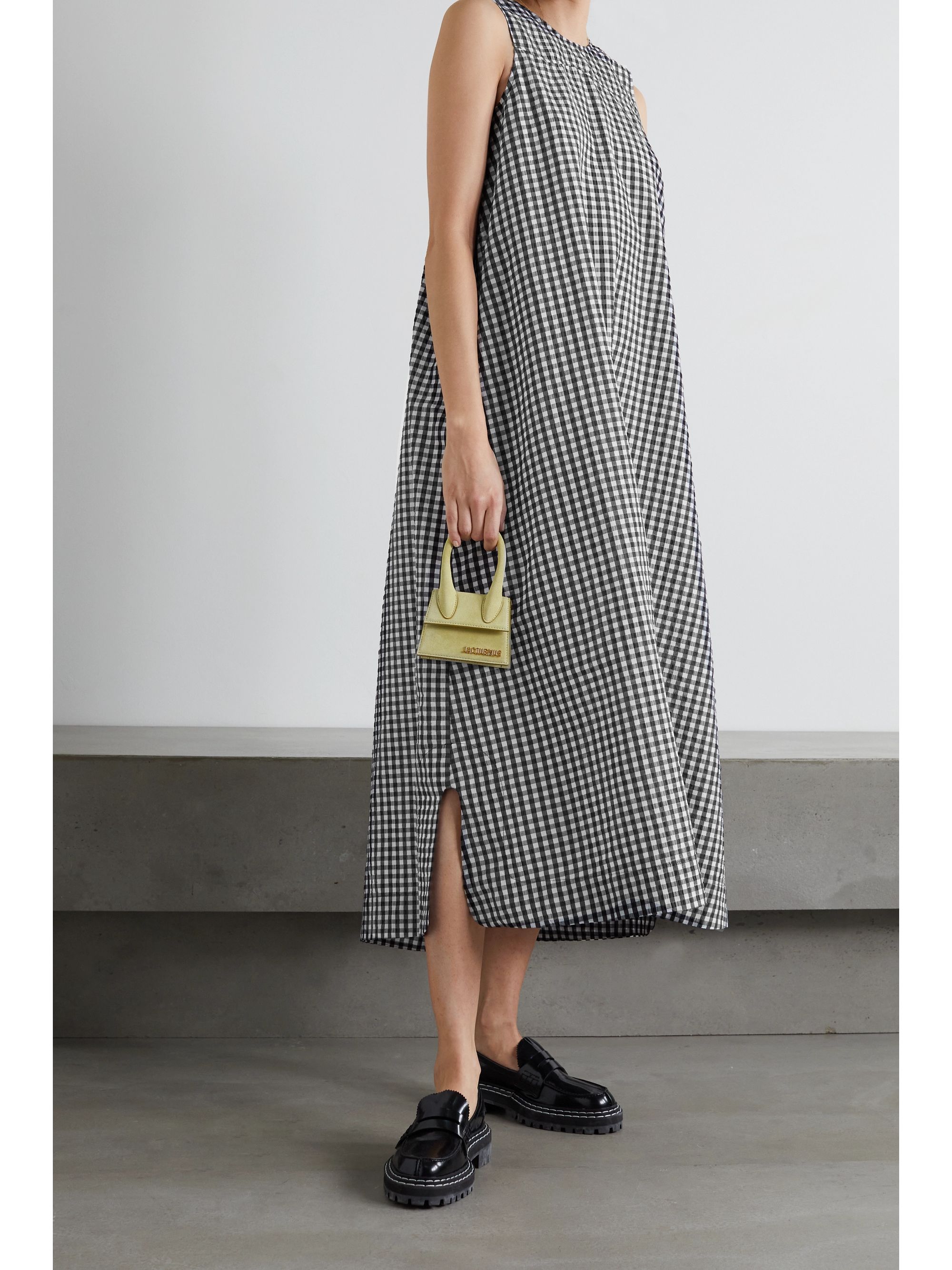 Ganni gingham seersucker dress Clearance
