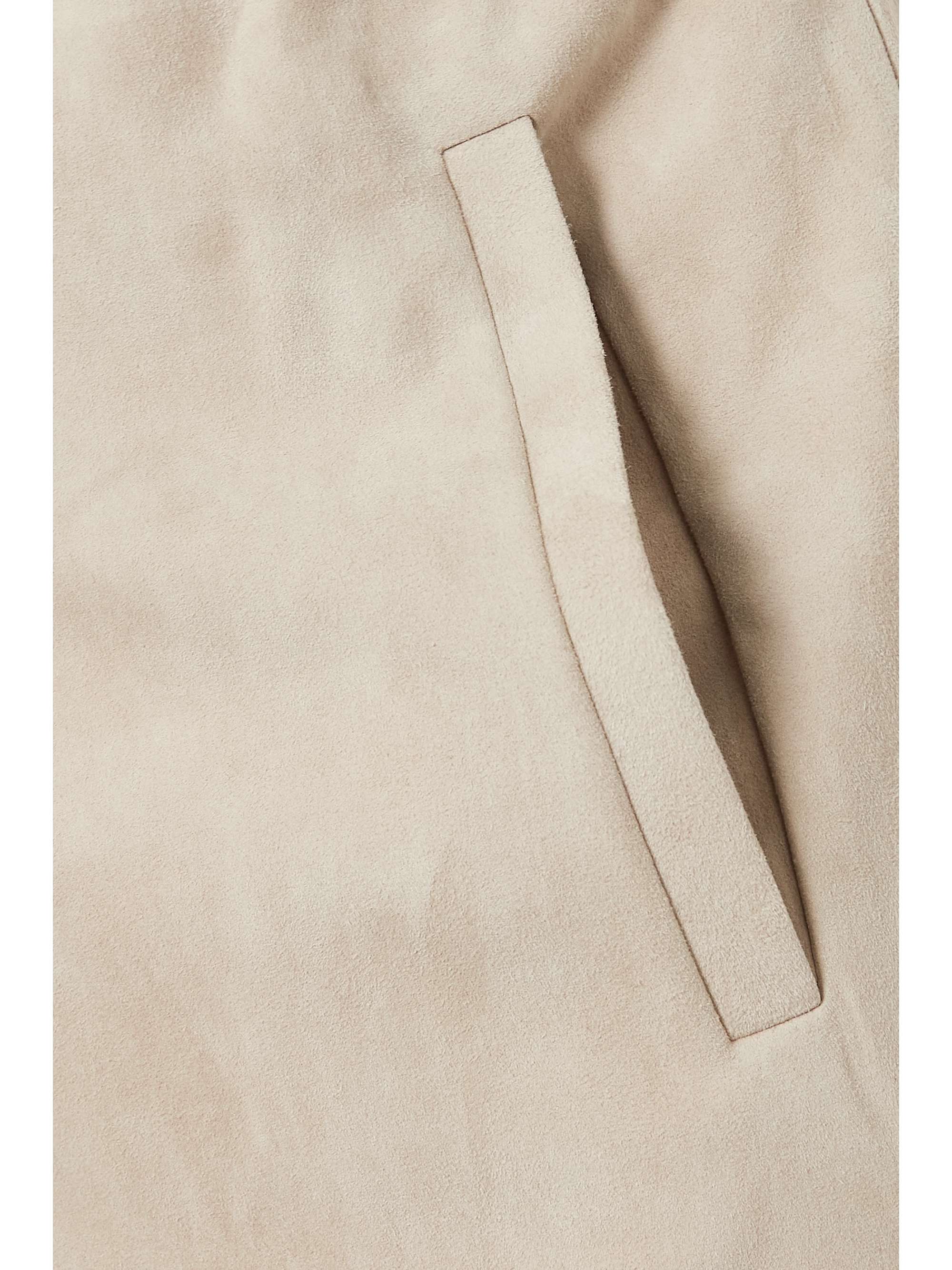 BRUNELLO CUCINELLI Suede wide-leg track pants