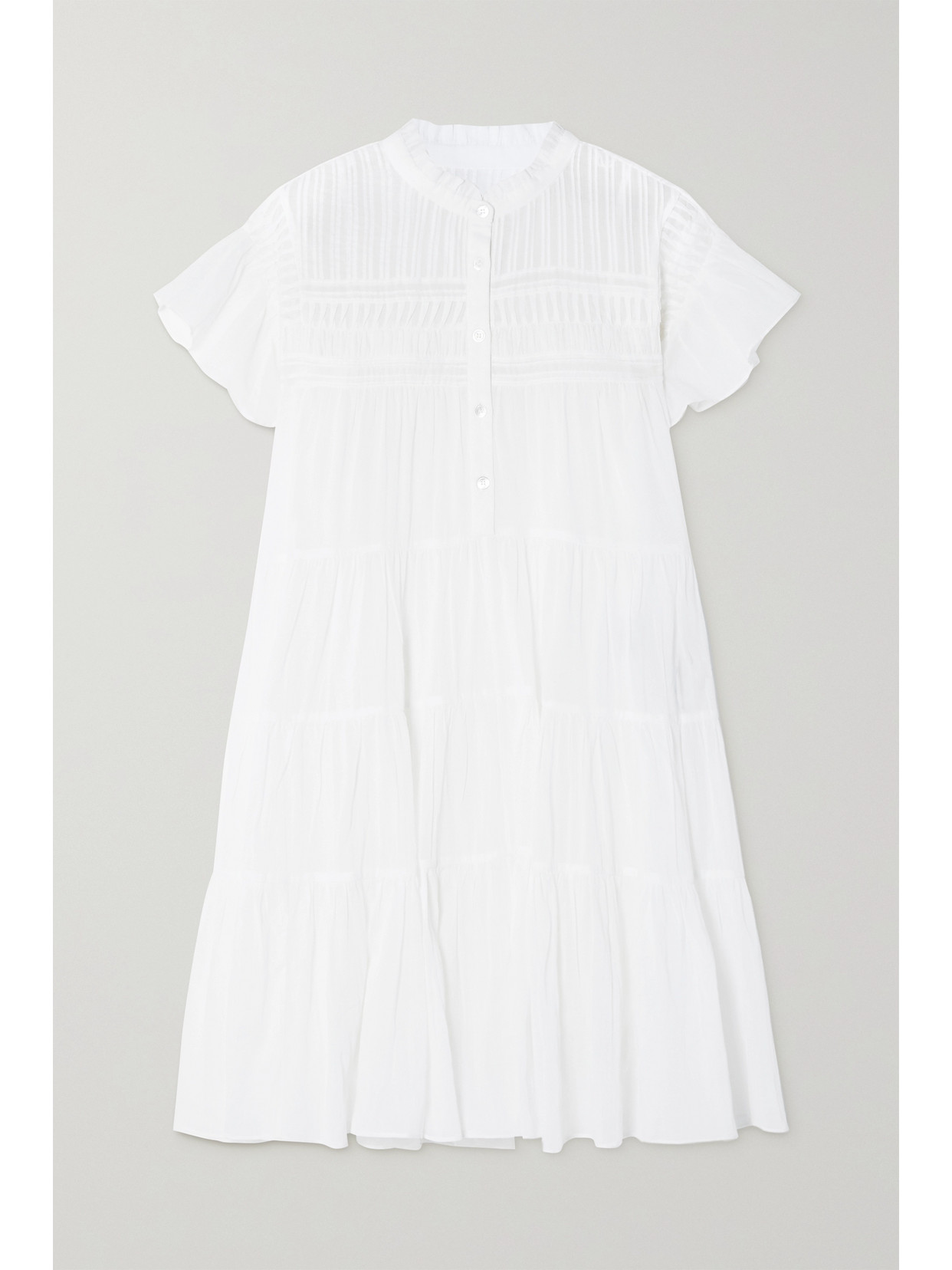 ISABEL MARANT ÉTOILE LANIKAYE RUFFLED TIERED COTTON-VOILE MINI DRESS