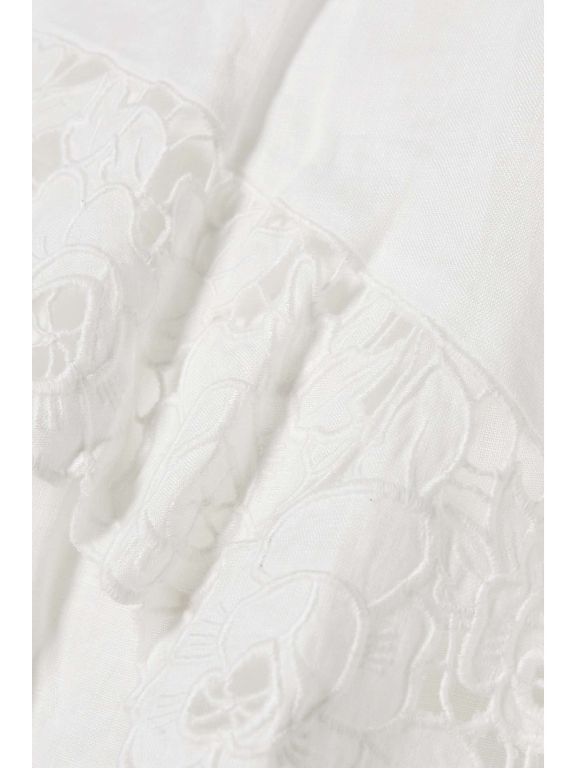 MARANT ÉTOILE Enali tiered lace-trimmed linen mini skirt