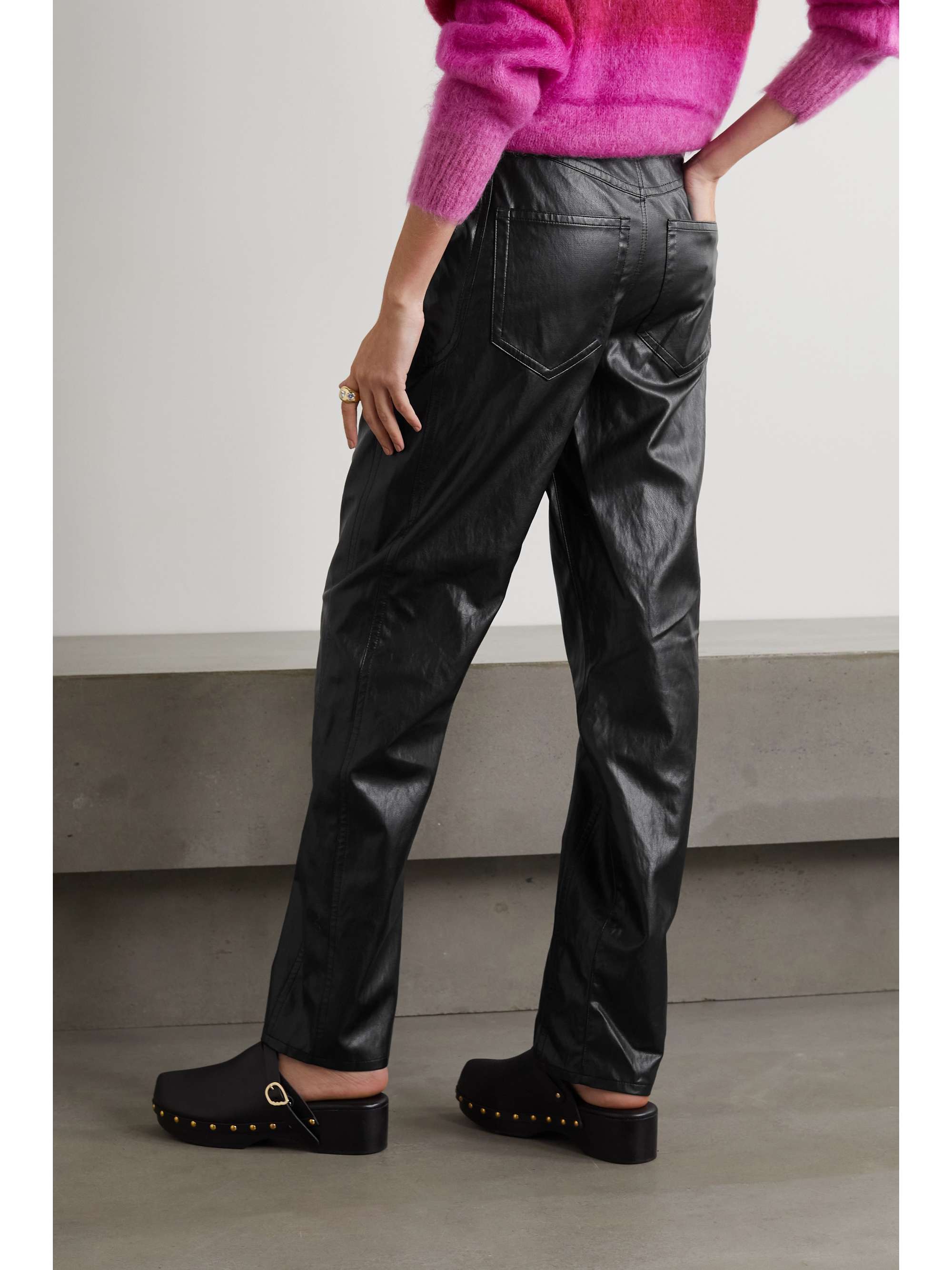 MARANT ÉTOILE Tessini faux leather tapered pants