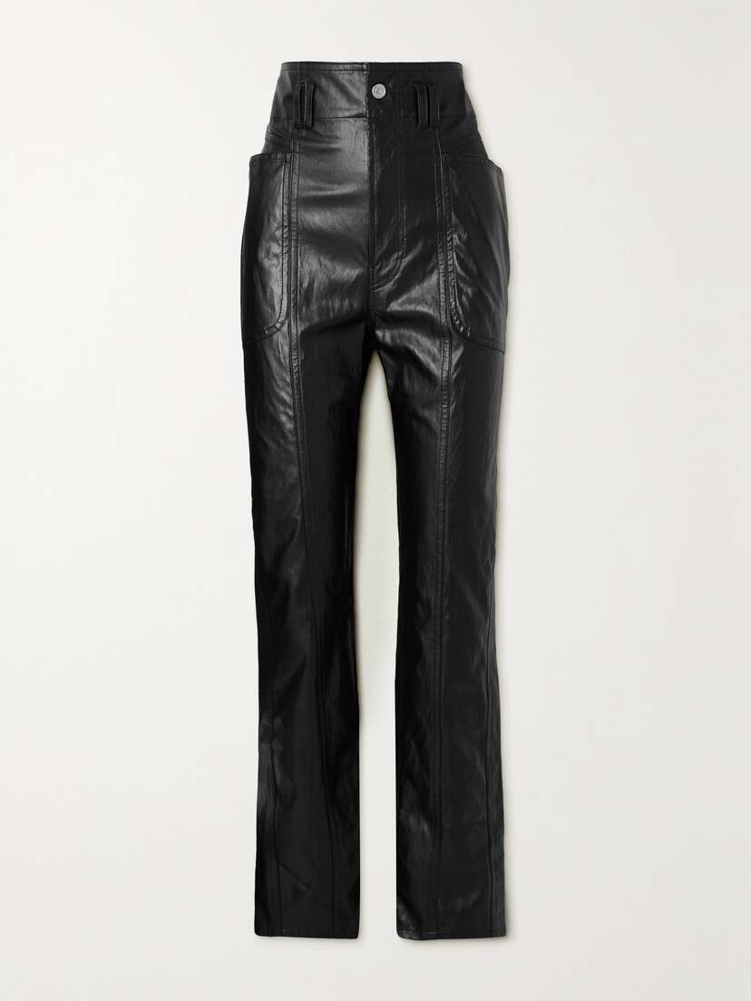 Marant Étoile Tessini Faux Leather Tapered Pants
