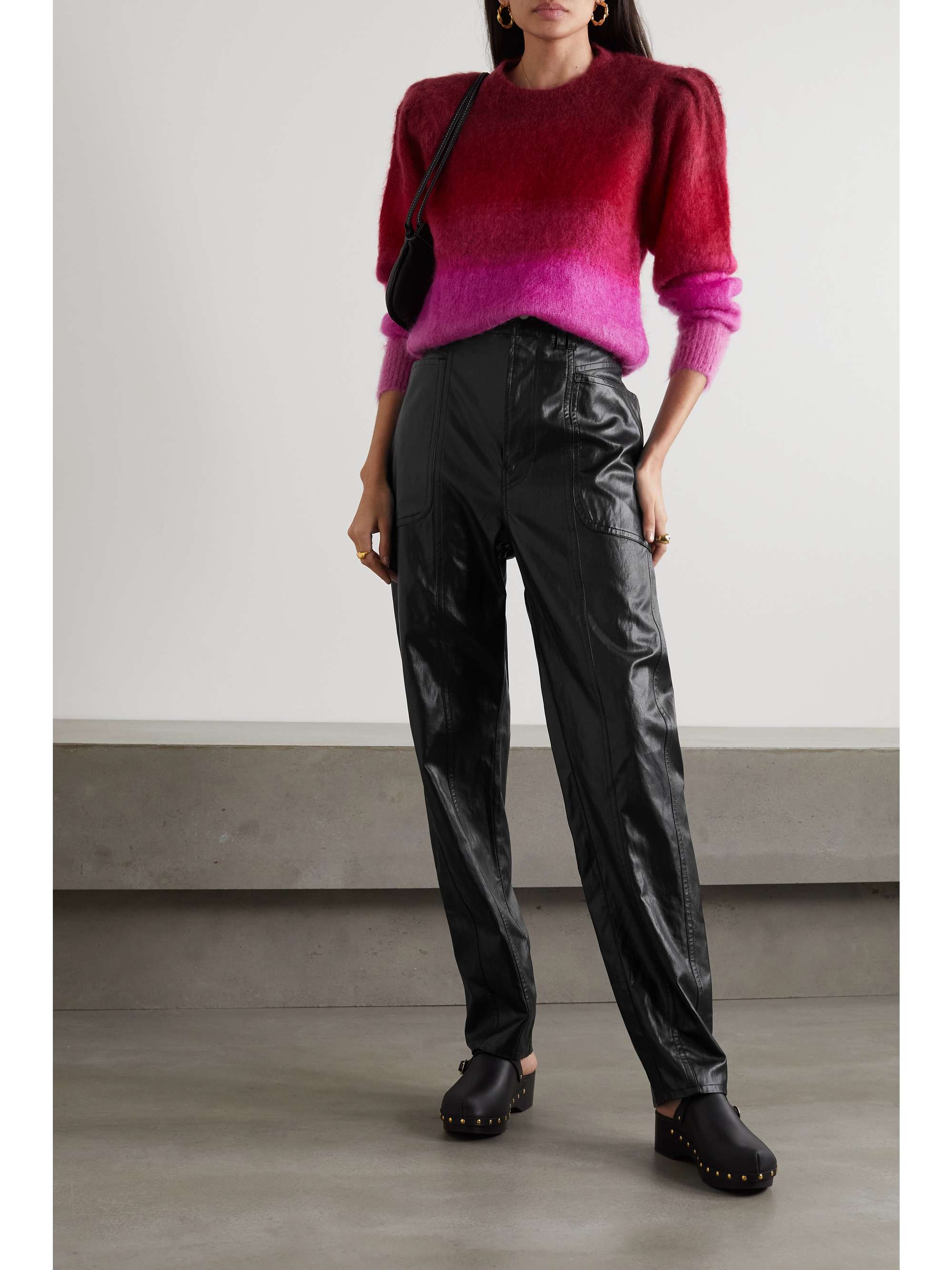 MARANT ÉTOILE Tessini faux leather tapered pants