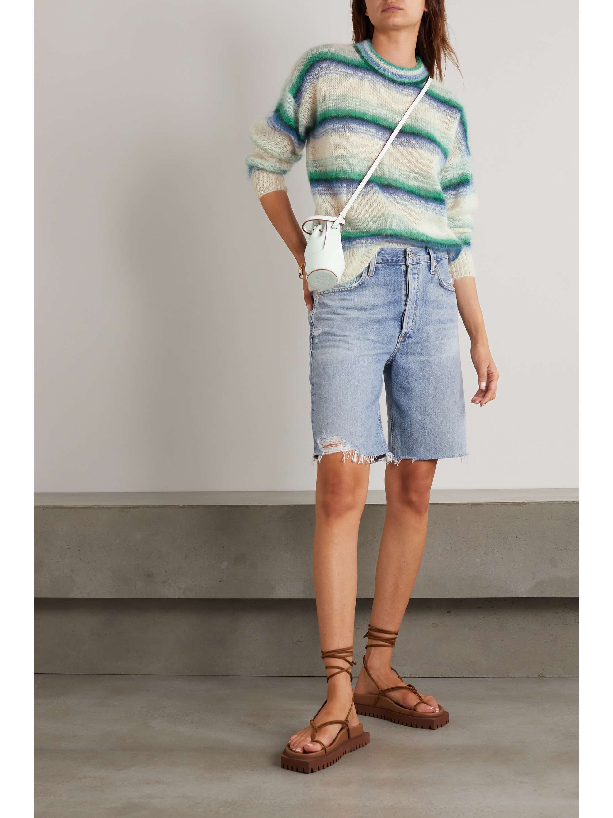 ISABEL MARANT ÉTOILE Drussell striped mohair-blend sweater
