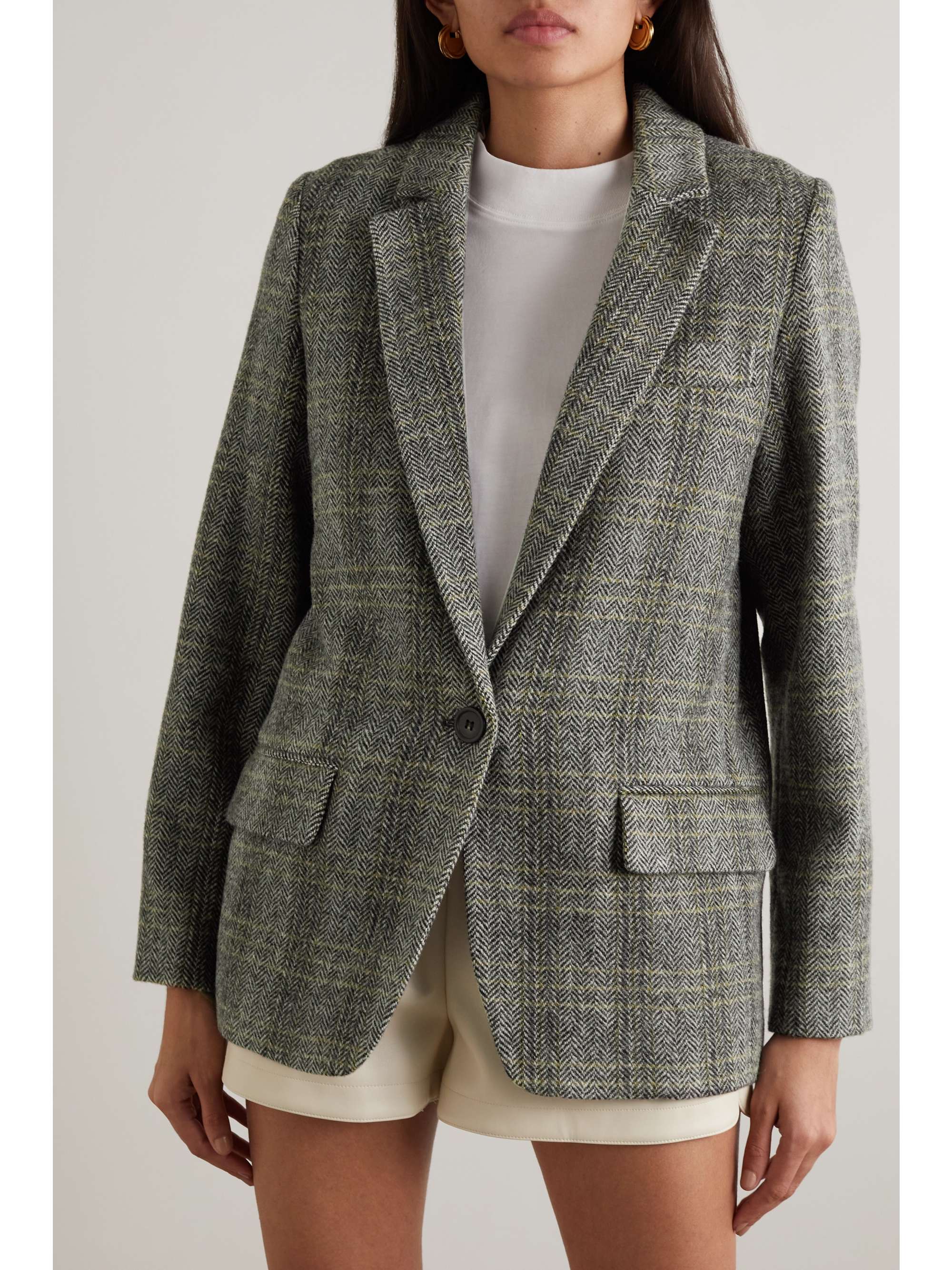 Beige Charly herringbone wool blazer | ISABEL ÉTOILE | NET-A-PORTER