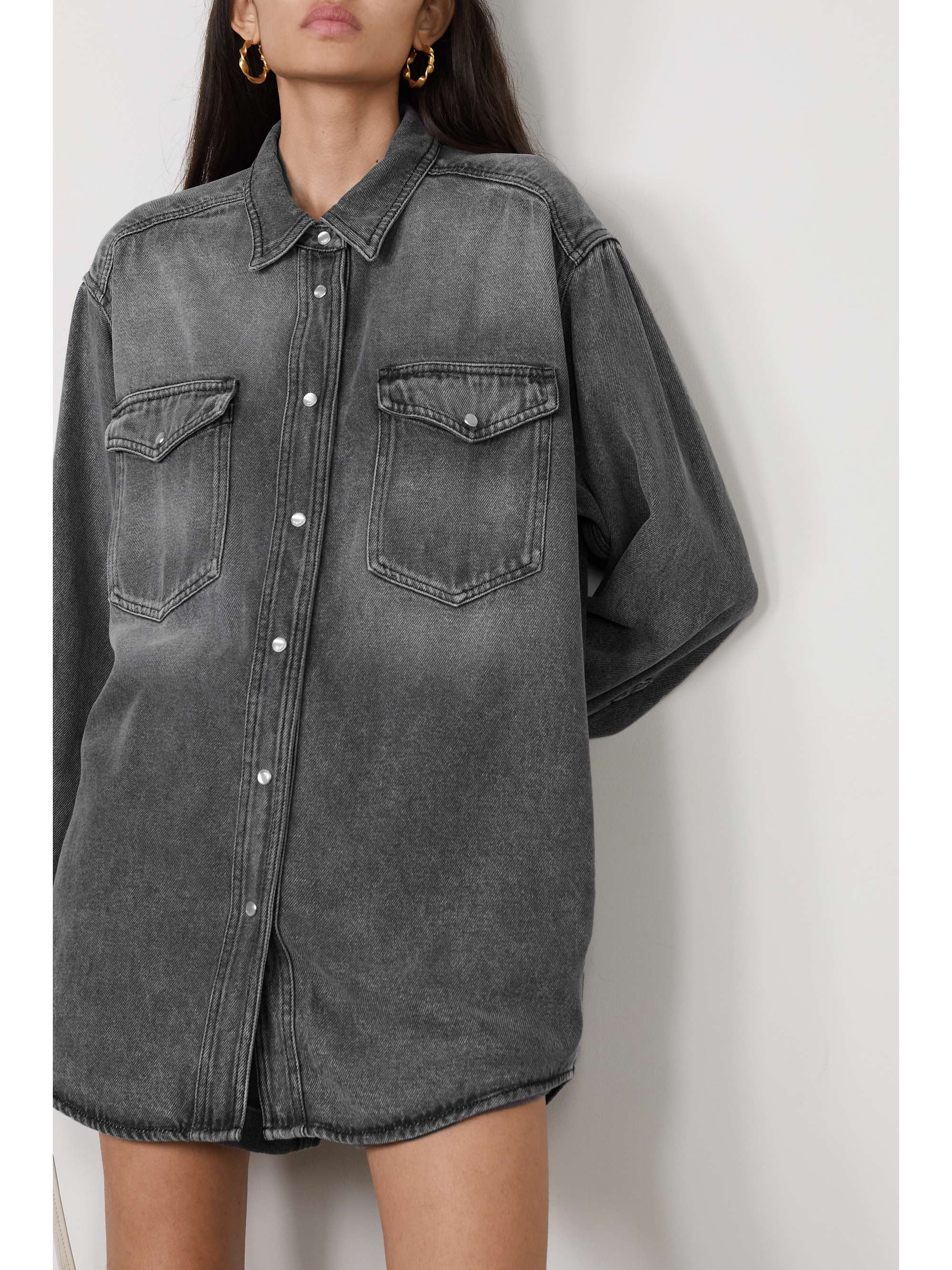 Gray Tania denim shirt | ISABEL MARANT 