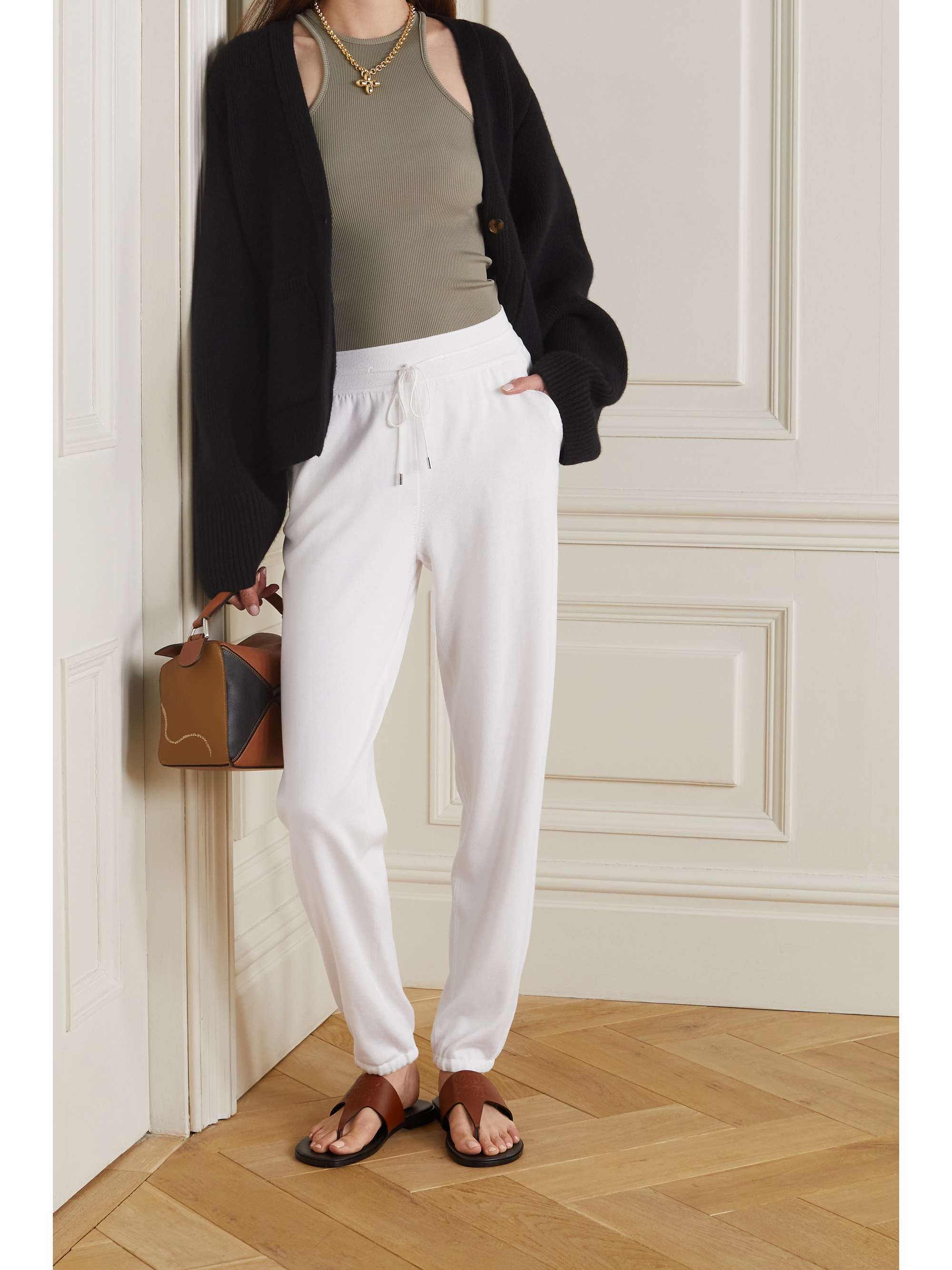 LORO PIANA Quiberon silk and cotton-blend track pants