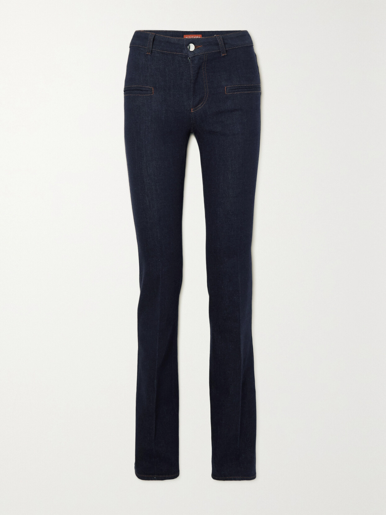 Altuzarra Serge Mid-rise Flared Jeans In Dark Denim