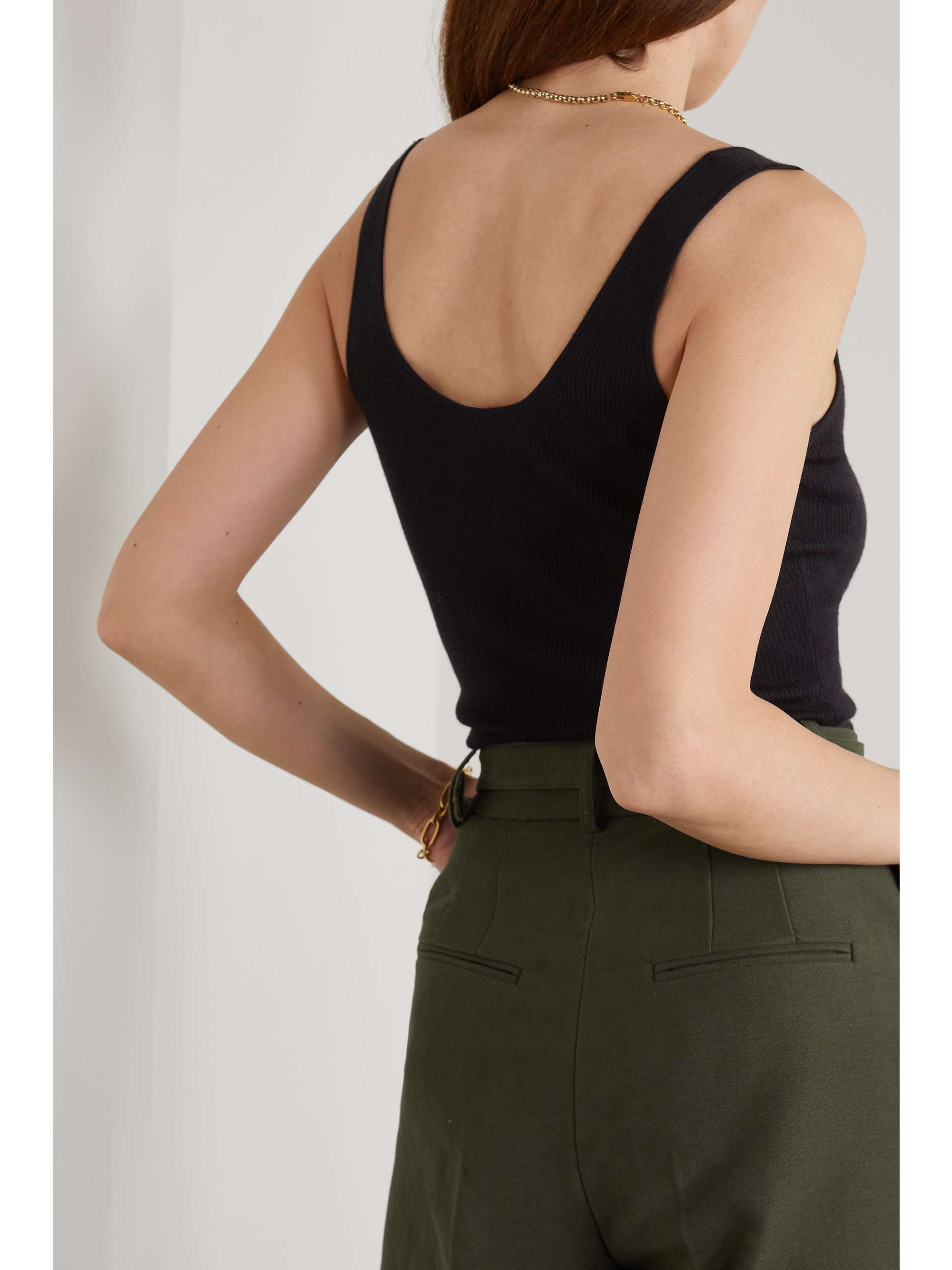 ALTUZARRA Daphne 罗纹羊毛羊绒混纺上衣
