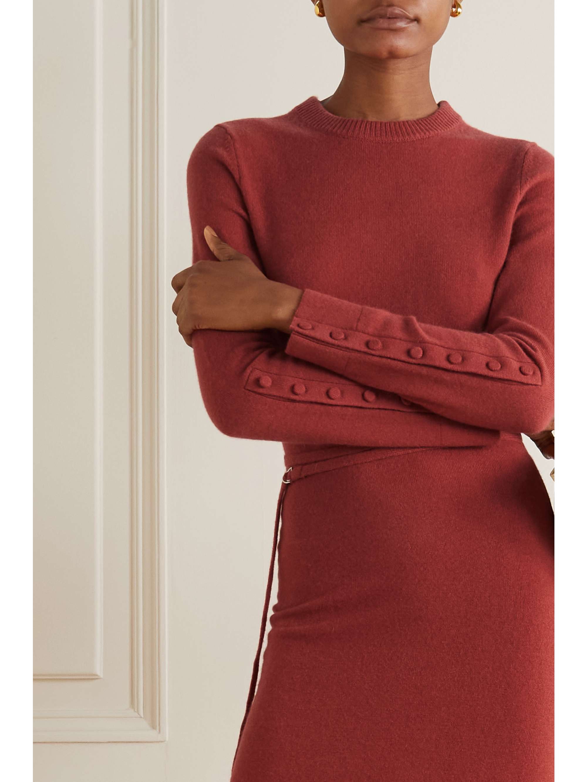 ALTUZARRA Alice belted cashmere midi dress