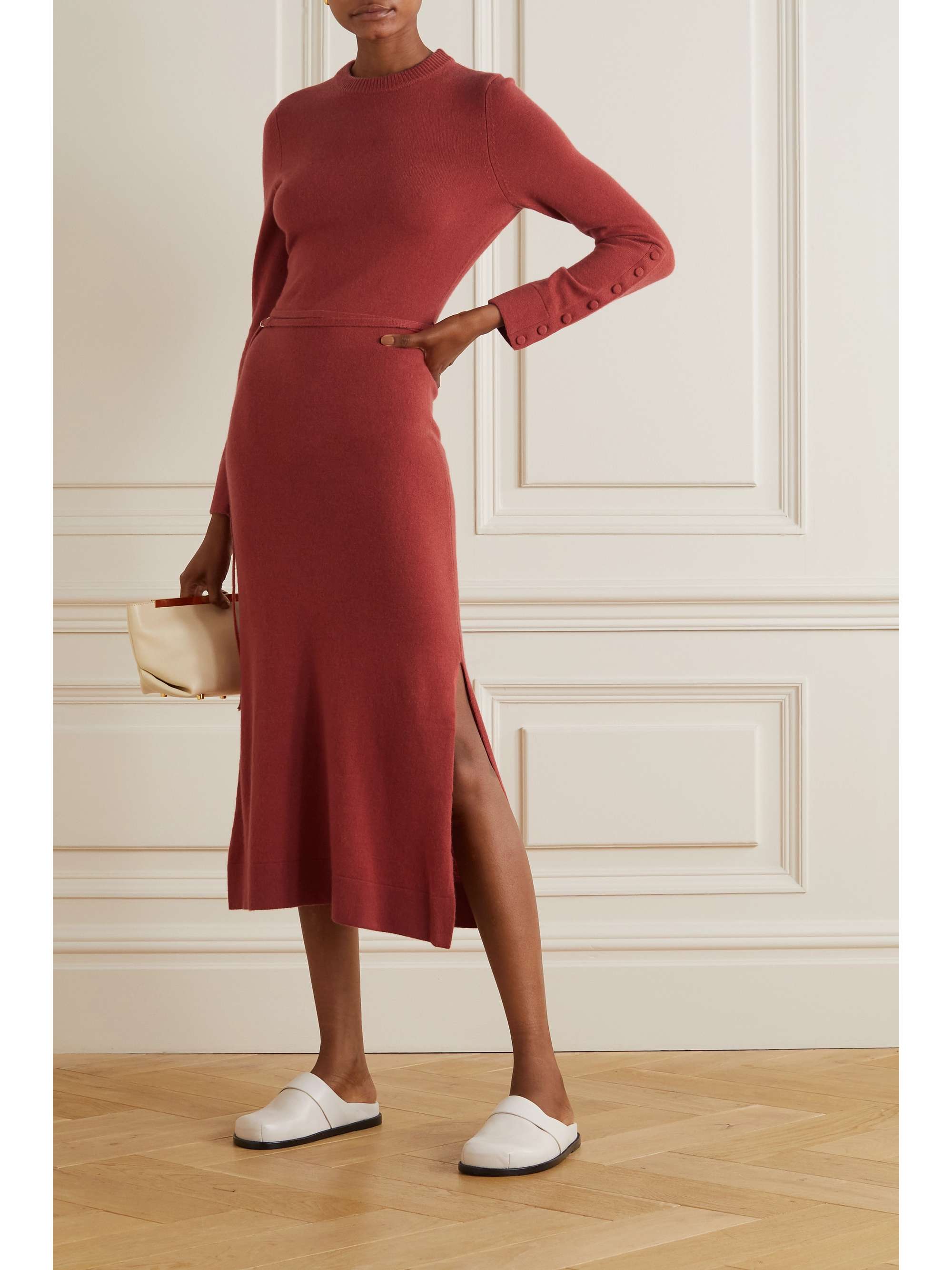 ALTUZARRA Alice belted cashmere midi dress NET A PORTER