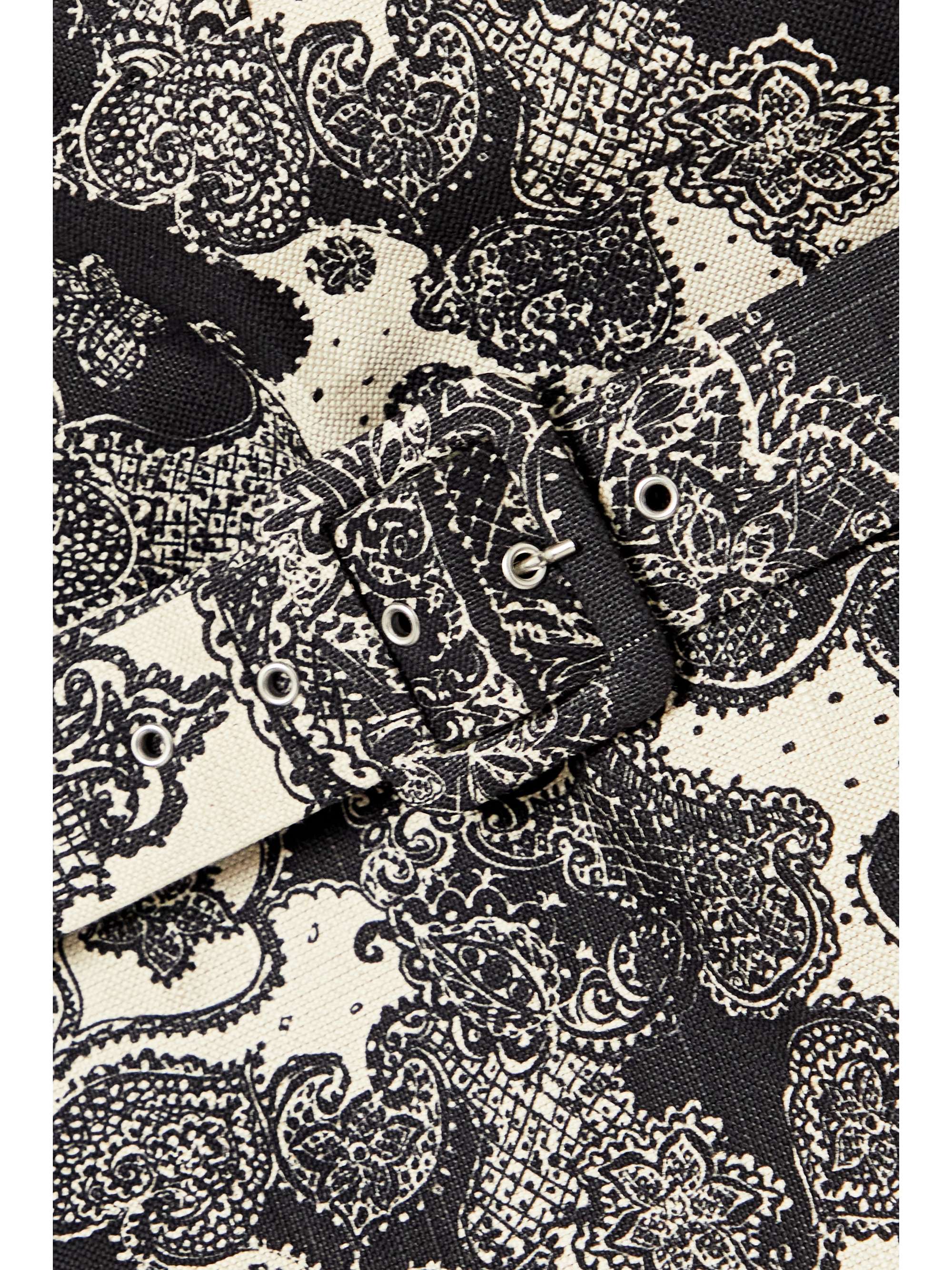 BROCK COLLECTION Teodosia pleated printed linen and cotton-blend shirt dress