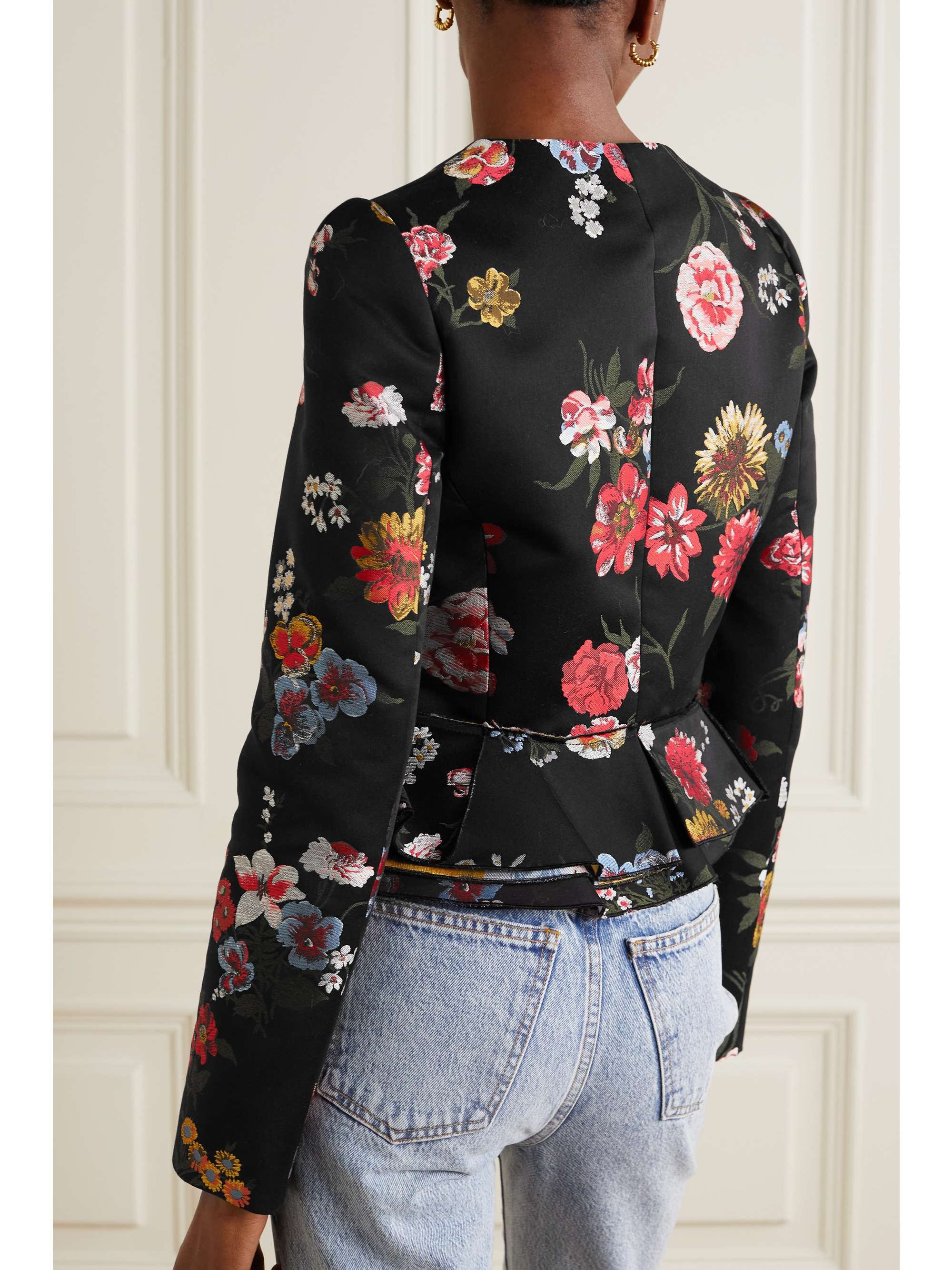 floral black jacket