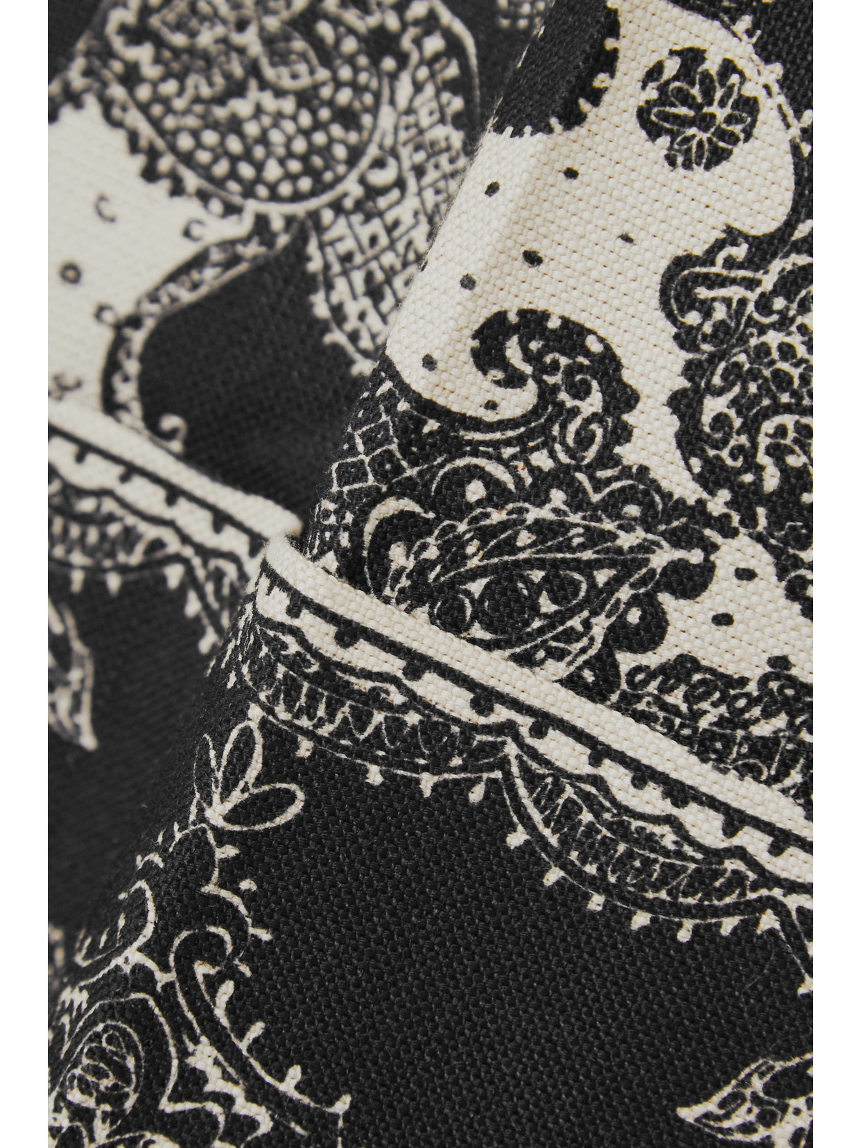 Brock Collection Tam Paisley-print Linen And Cotton-blend Culottes In Black