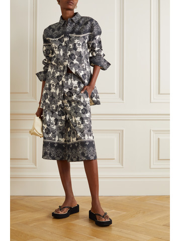 BROCK COLLECTION Tam paisley-print linen and cotton-blend culottes
