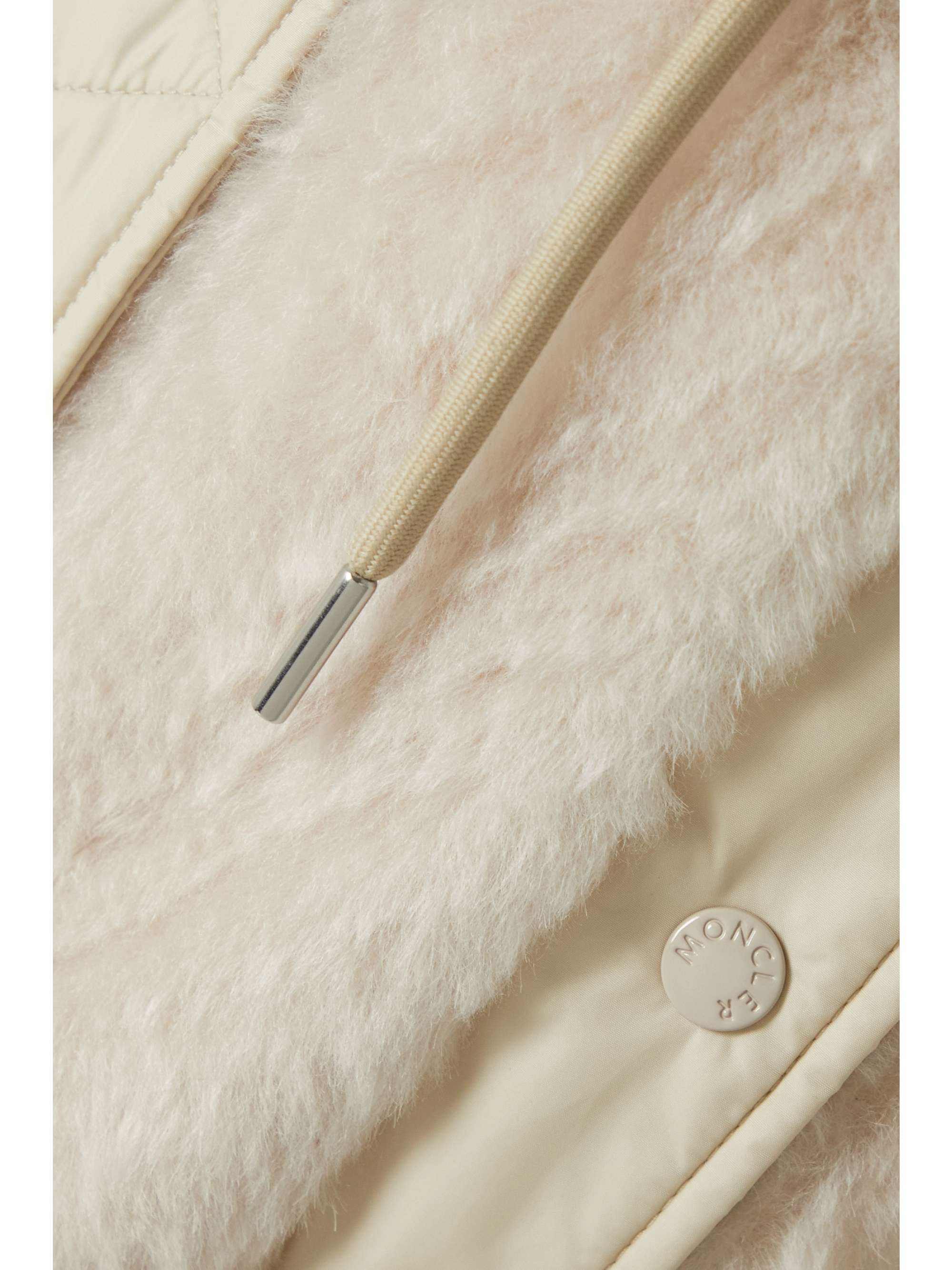 MONCLER Gaudine hooded shearling-paneled quilted shell down parka