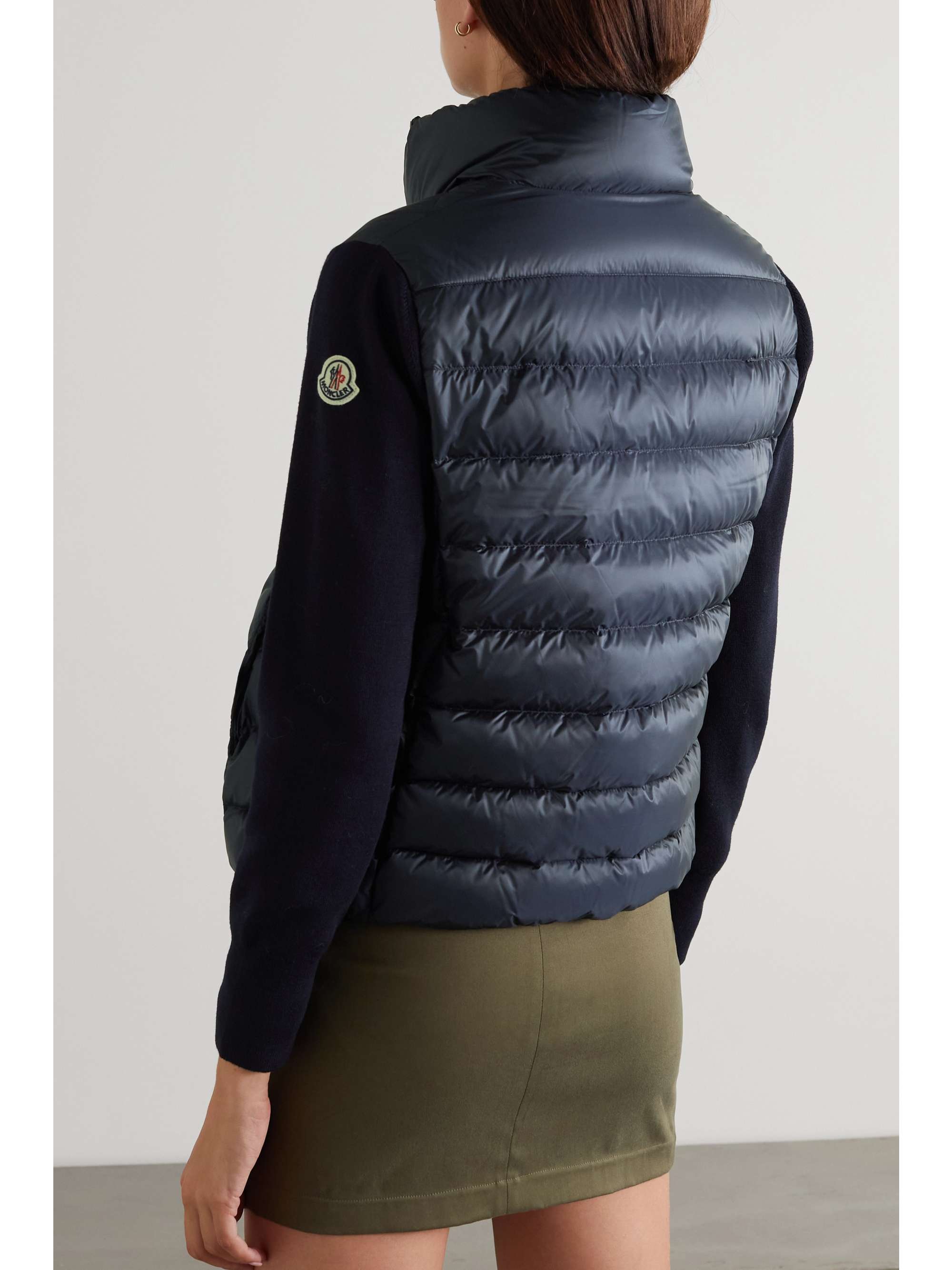 MONCLER Quilted shell and wool down jacket