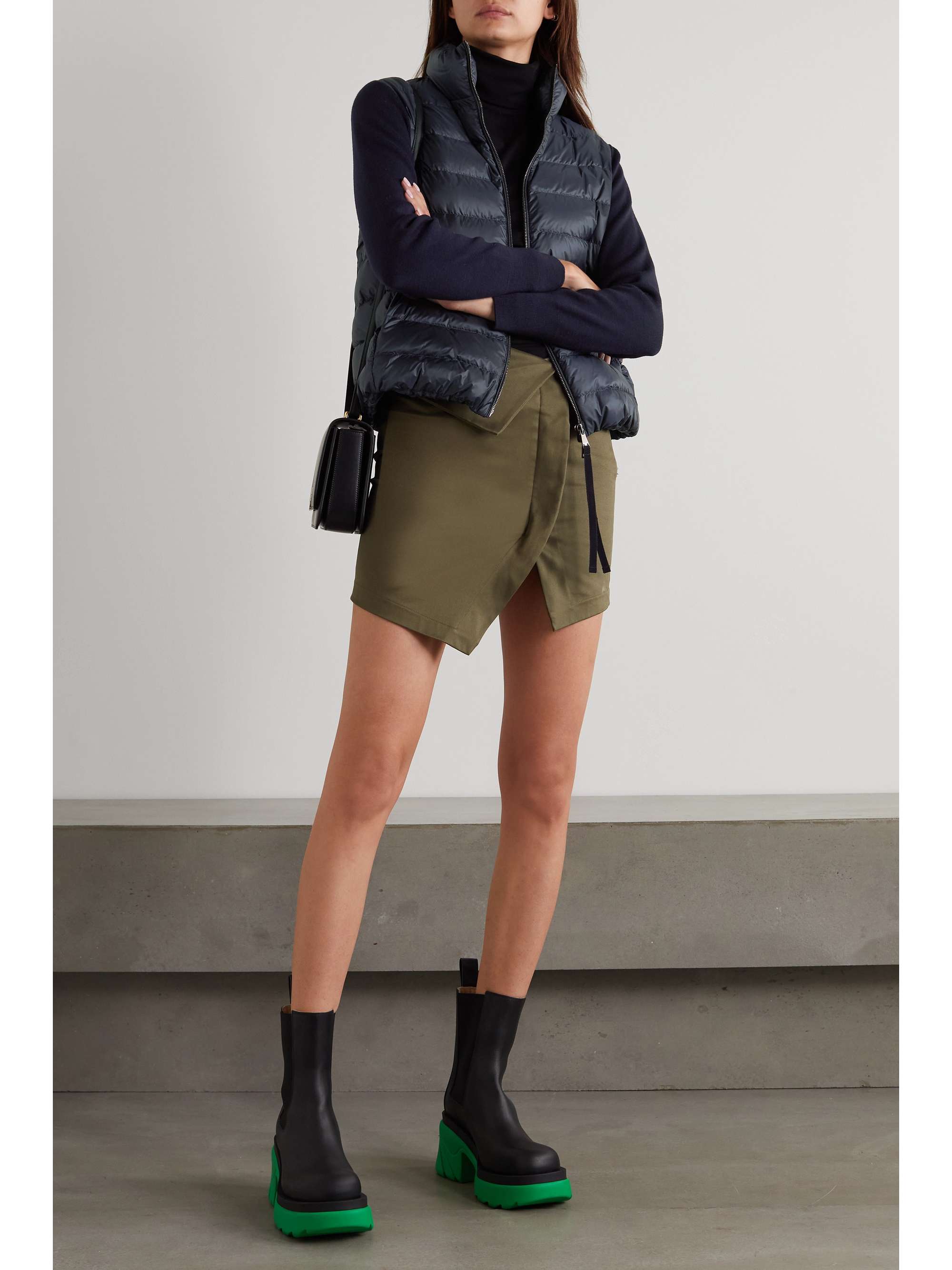 MONCLER Quilted shell and wool down jacket