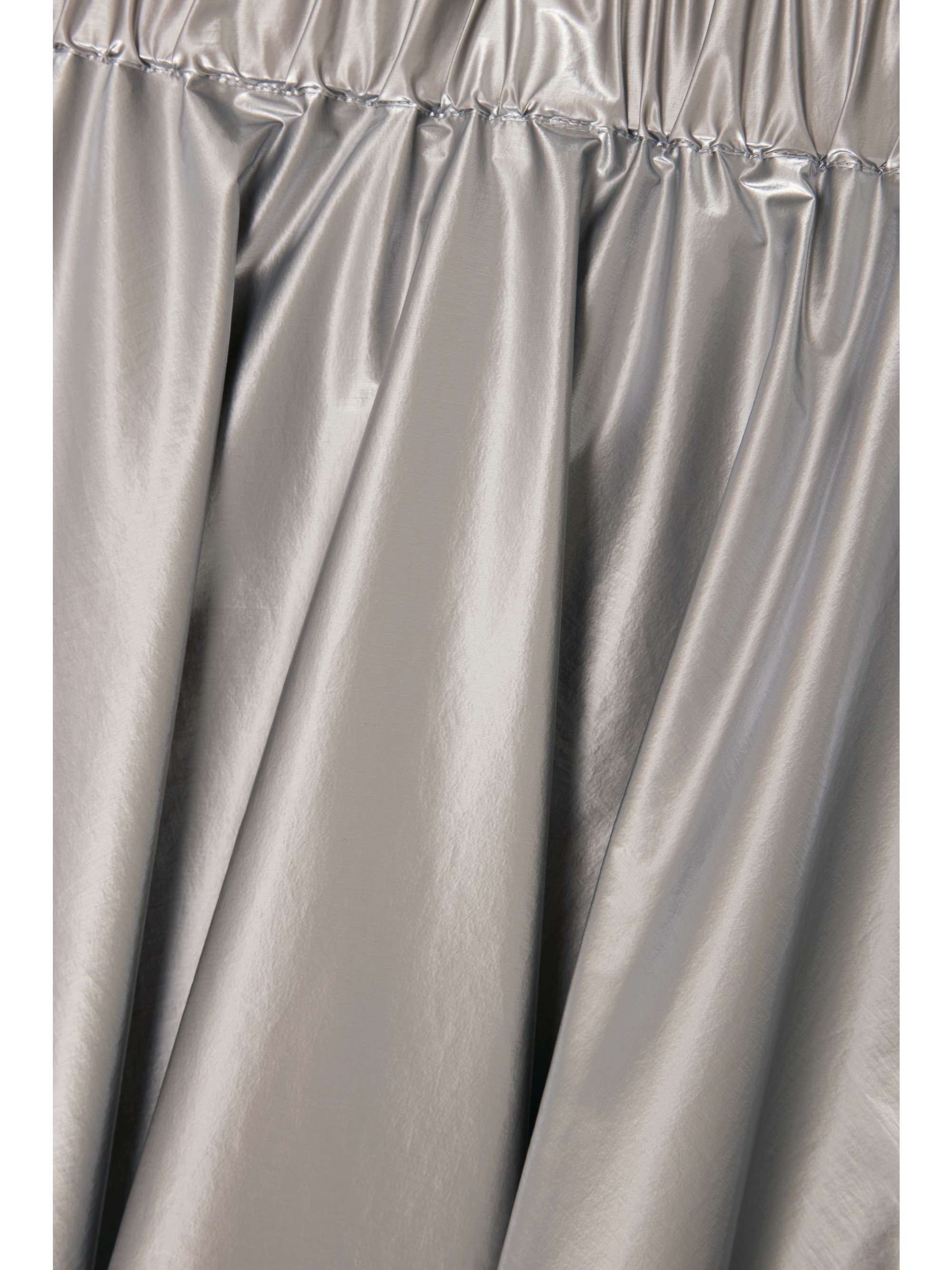 MONCLER Pleated metallic shell midi skirt