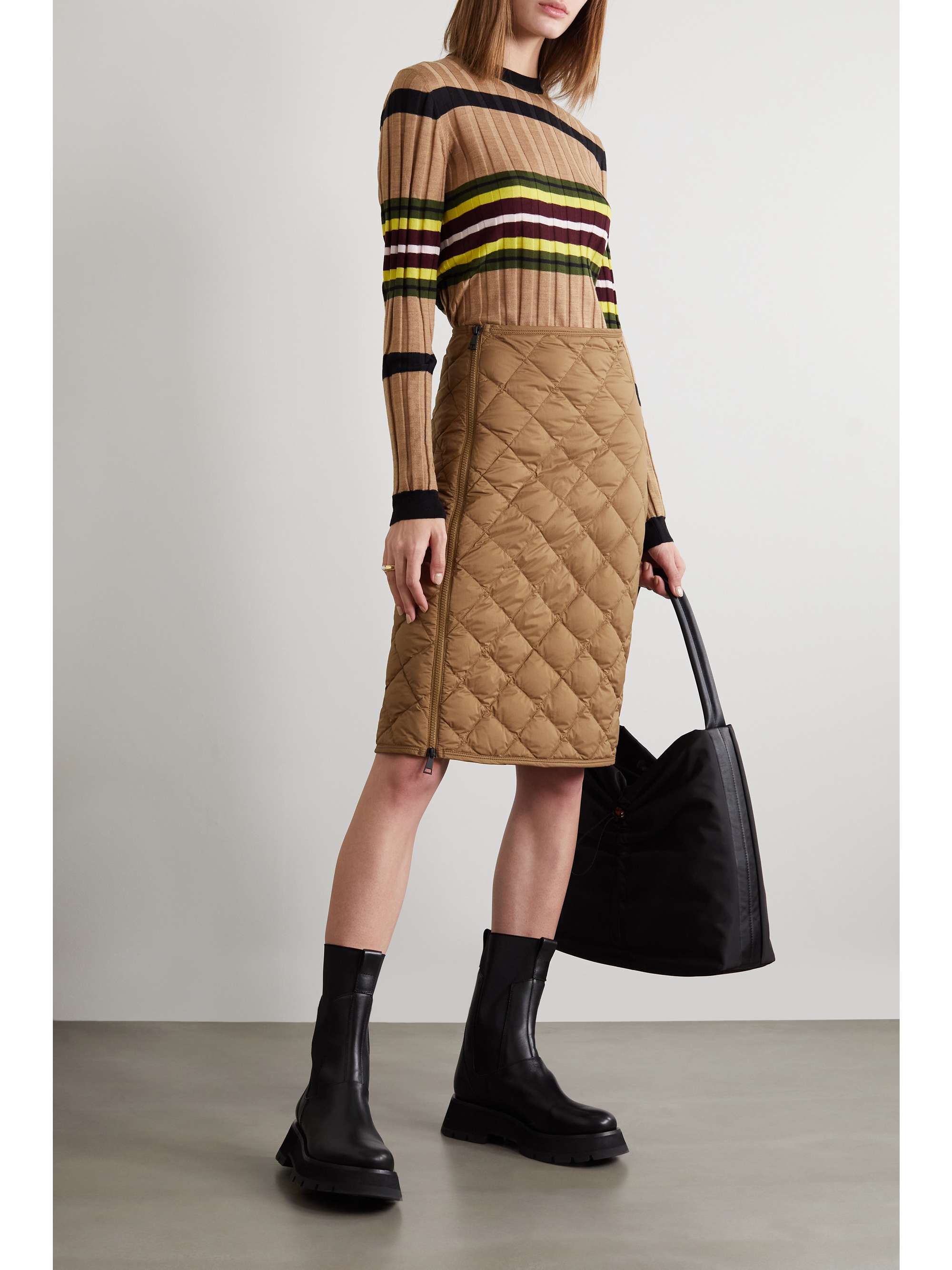 MONCLER Quilted shell down skirt