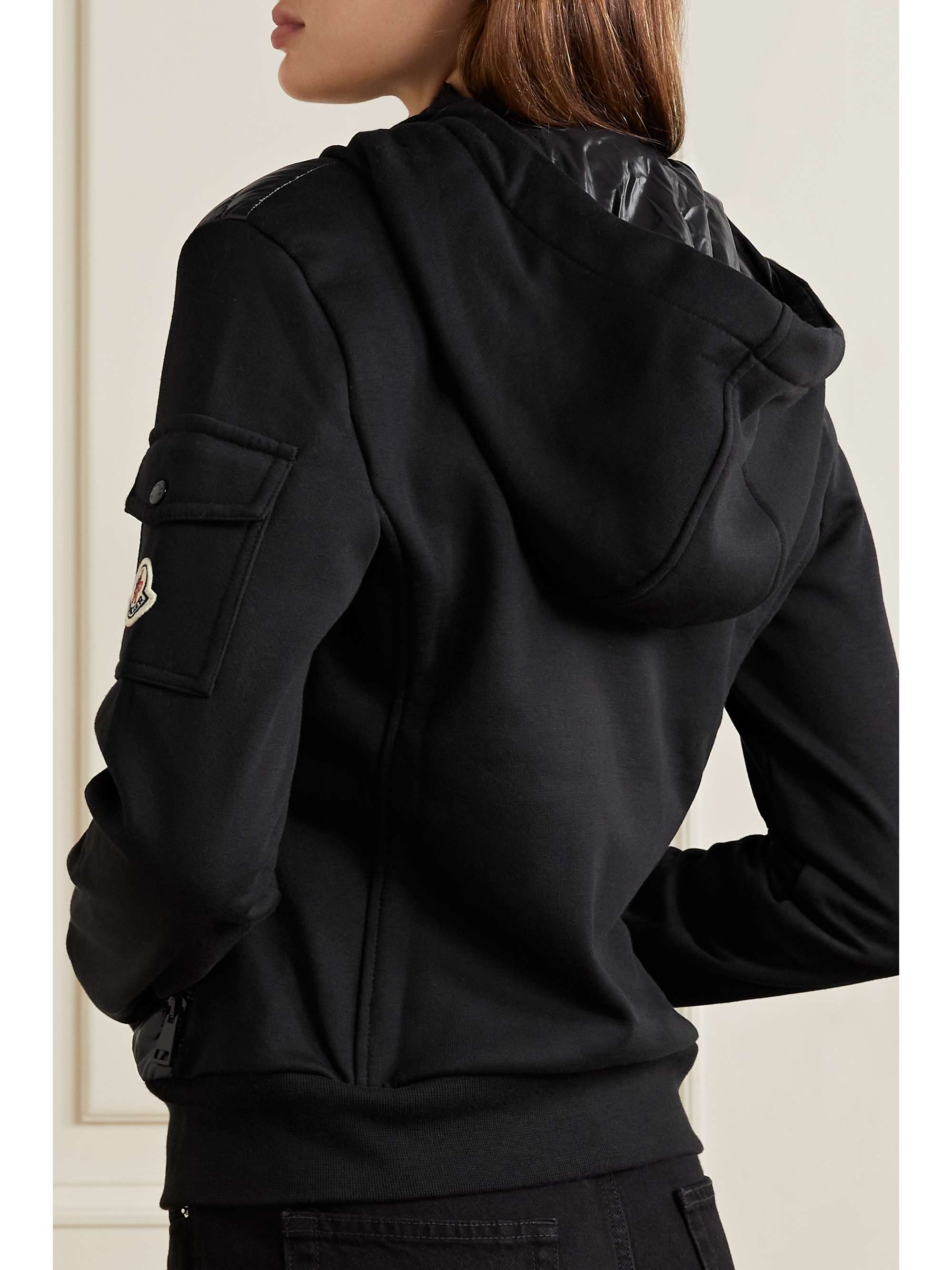 MONCLER Quilted shell and cotton-blend jersey down hooded jacket