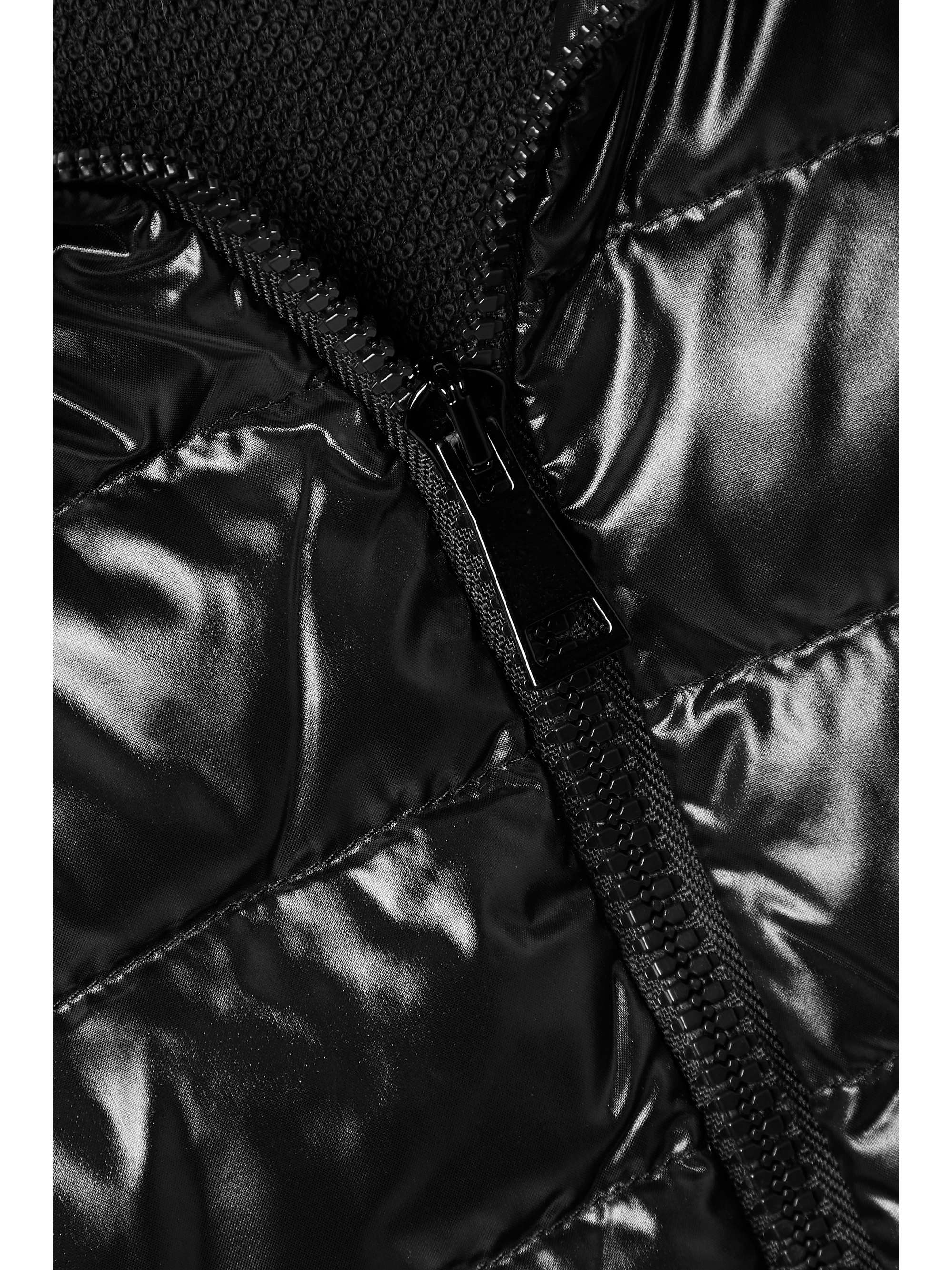 MONCLER Quilted shell and cotton-blend jersey down hooded jacket