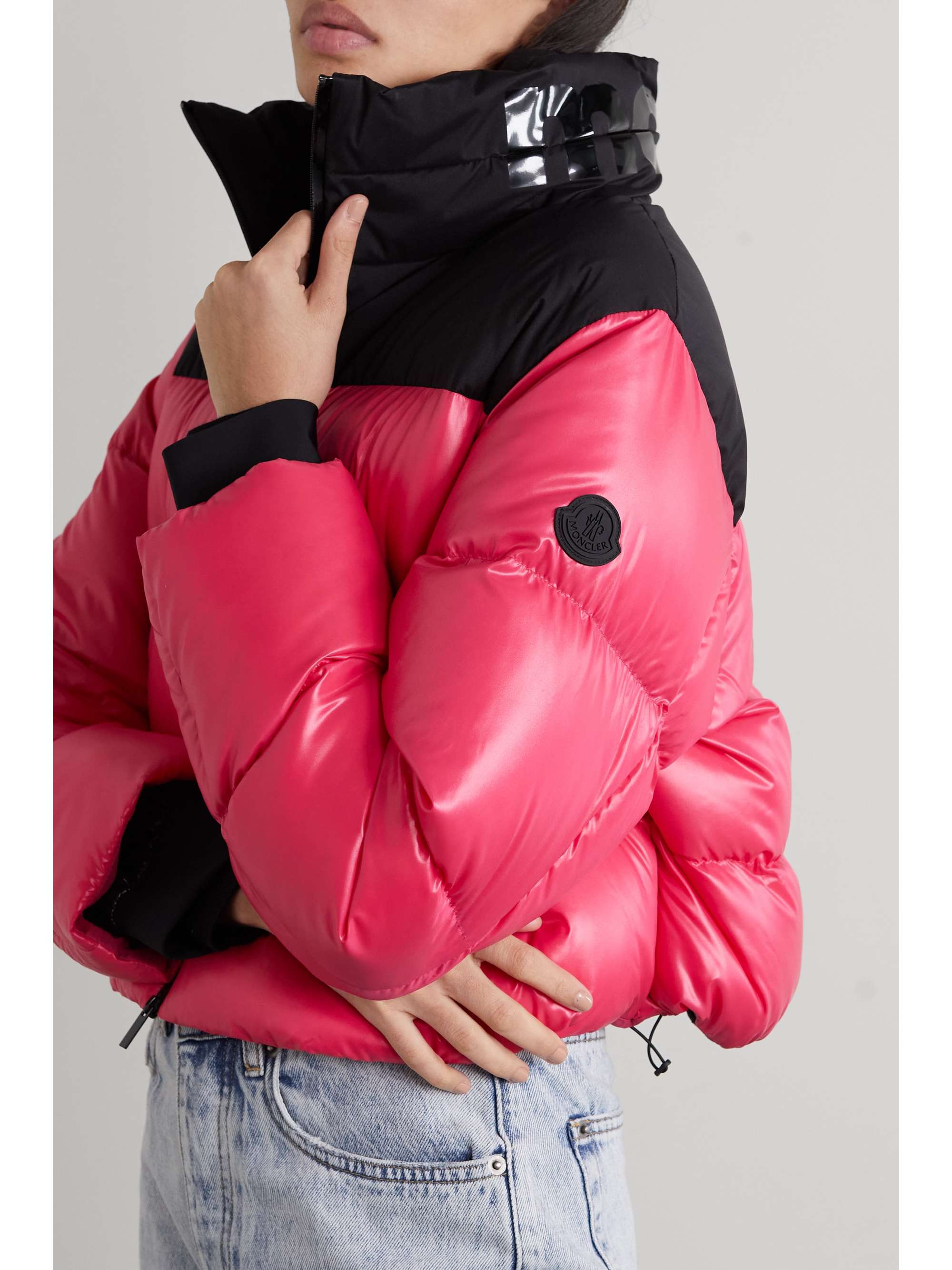 MONCLER Jasione two-tone quilted shell down jacket