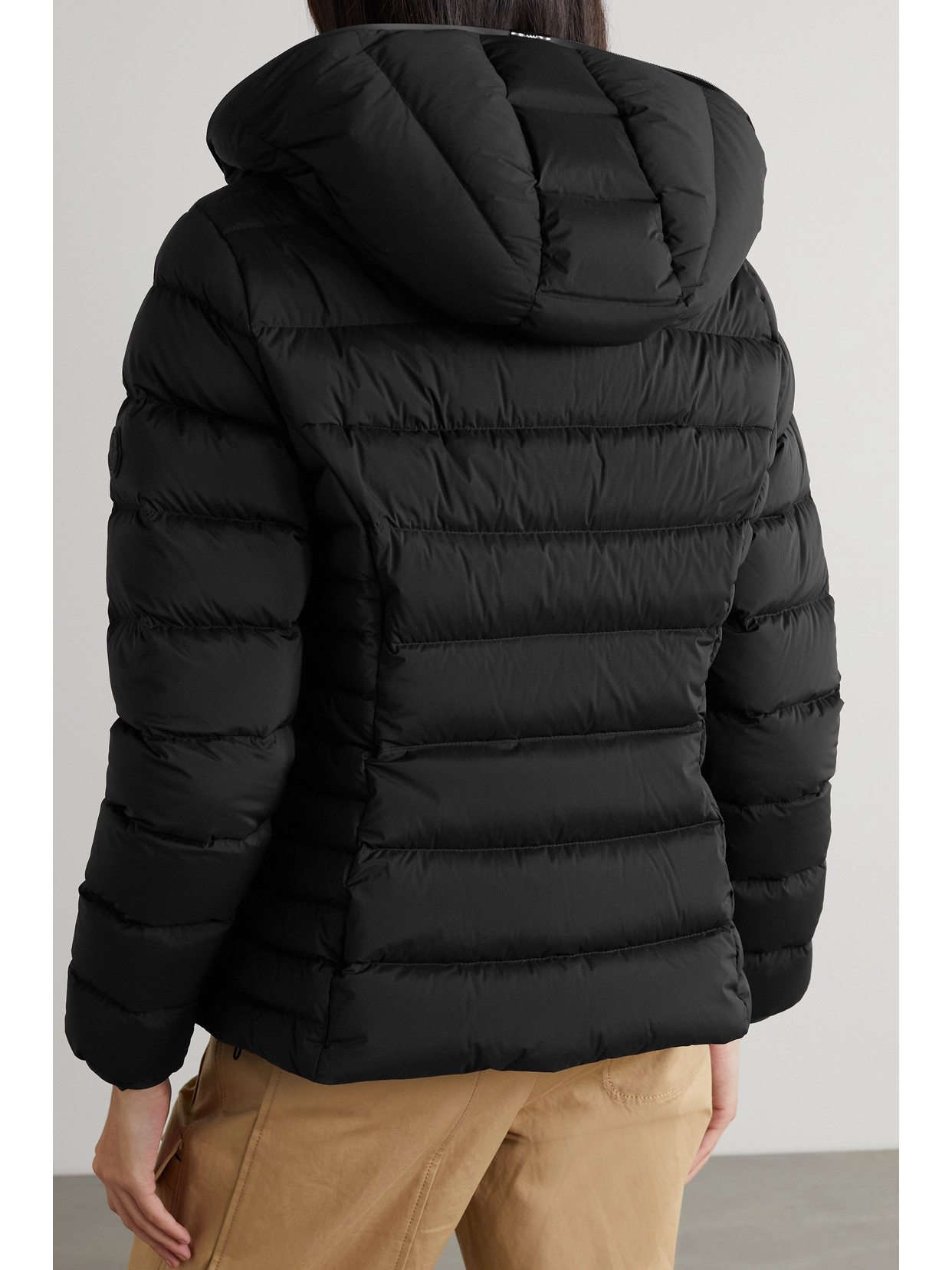 Moncler Herbe Hooded Quilted Shell Down Jacket In Black