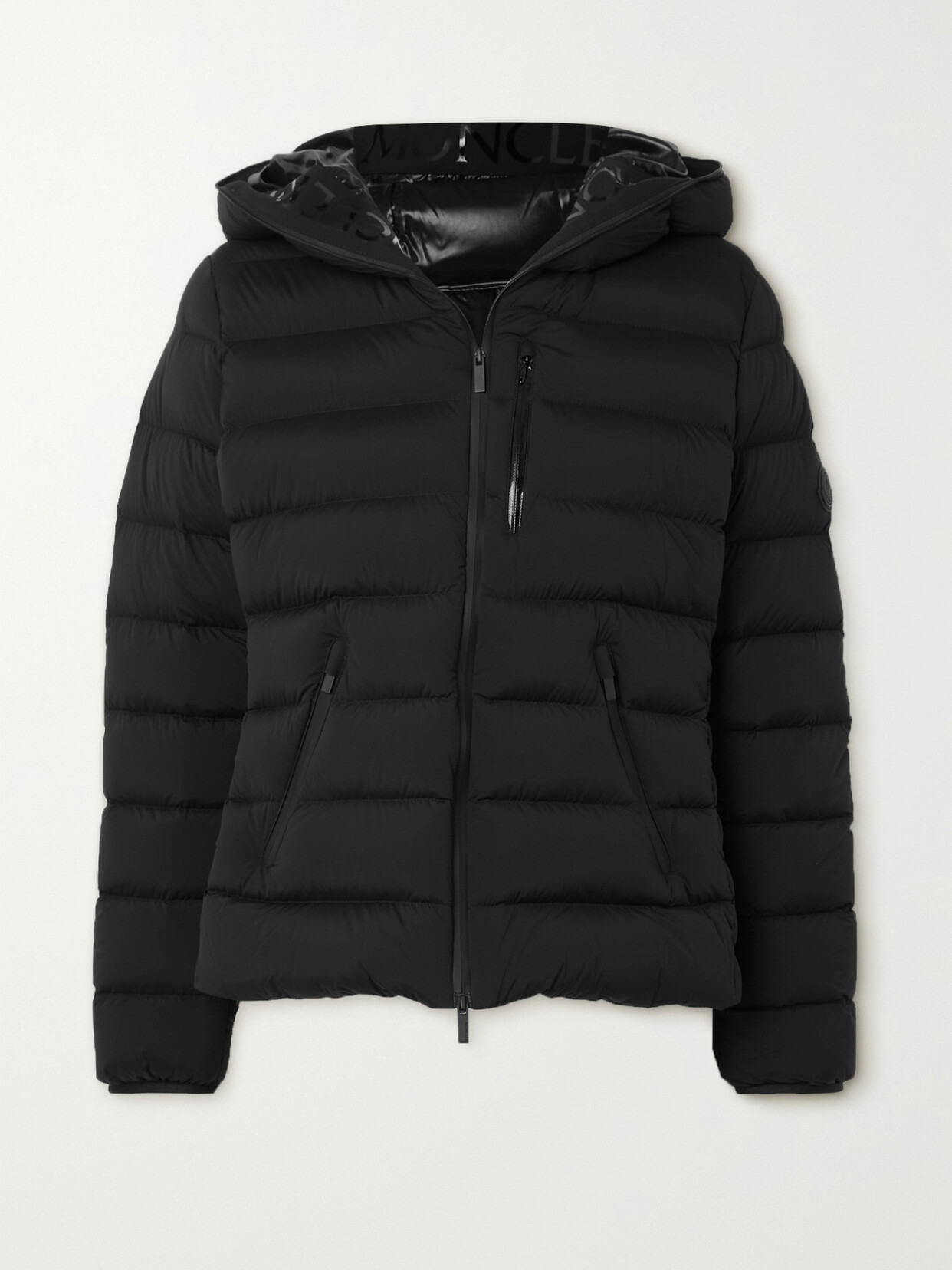 Moncler Herbe Hooded Quilted Shell Down Jacket In Black