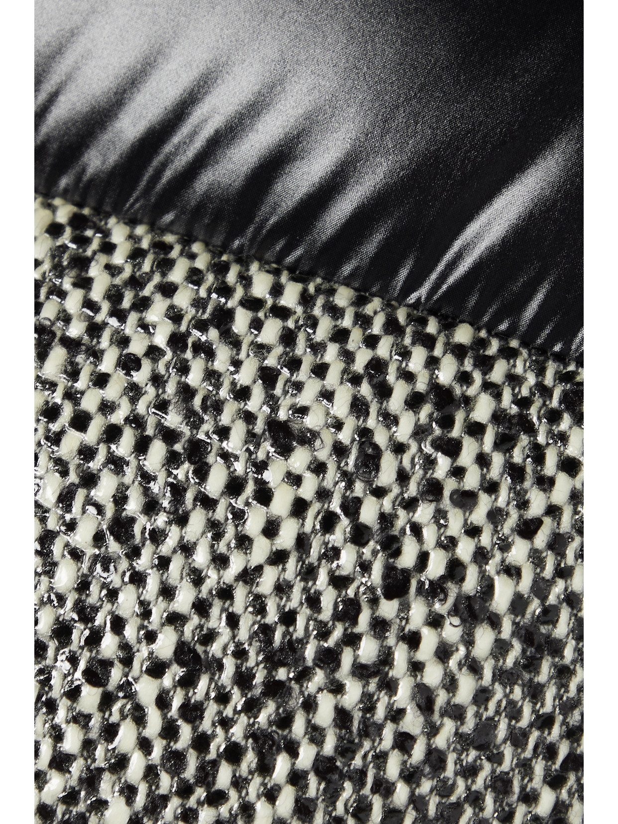Moncler Erine Quilted Coated-tweed And Shell Down Jacket In Black