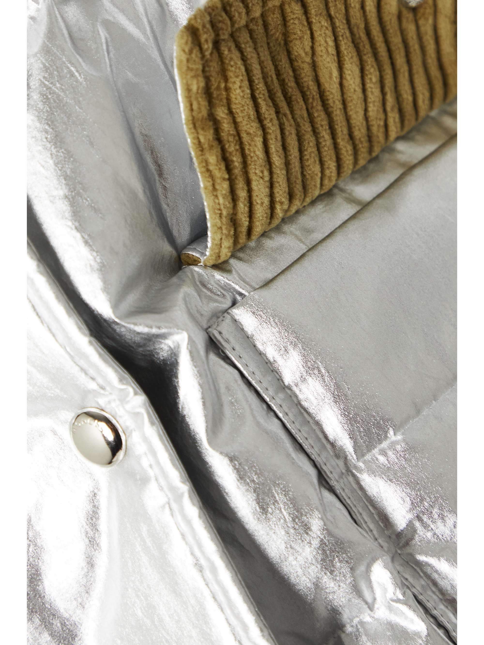 MONCLER GENIUS x 2 Moncler 1952 “Paquita” 灯芯绒边饰绗缝金属感涂层纯棉羽绒夹克