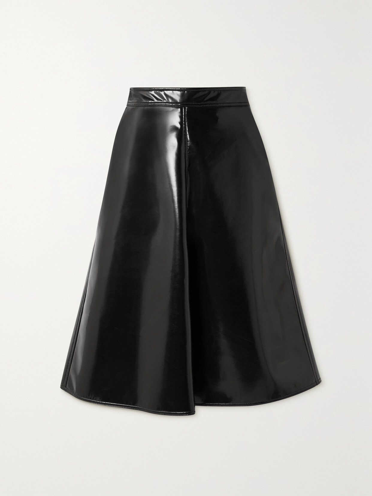 Moncler Genius 2 Moncler 1952 Faux Leather Midi Skirt In Black
