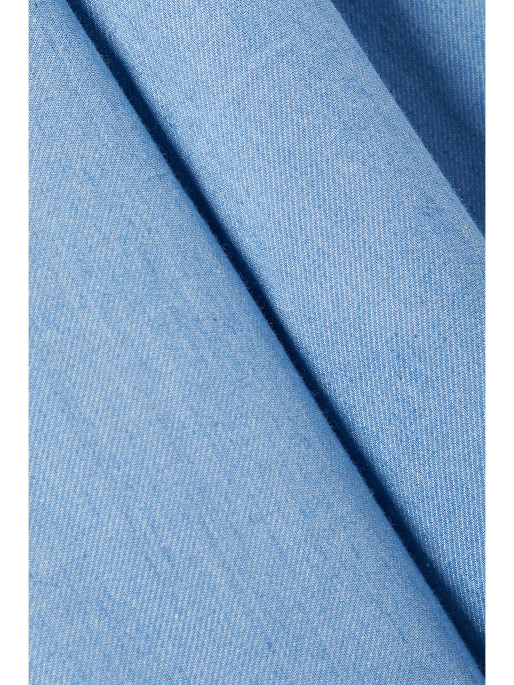 GABRIELA HEARST Sola belted cotton and silk-blend chambray midi shirt dress