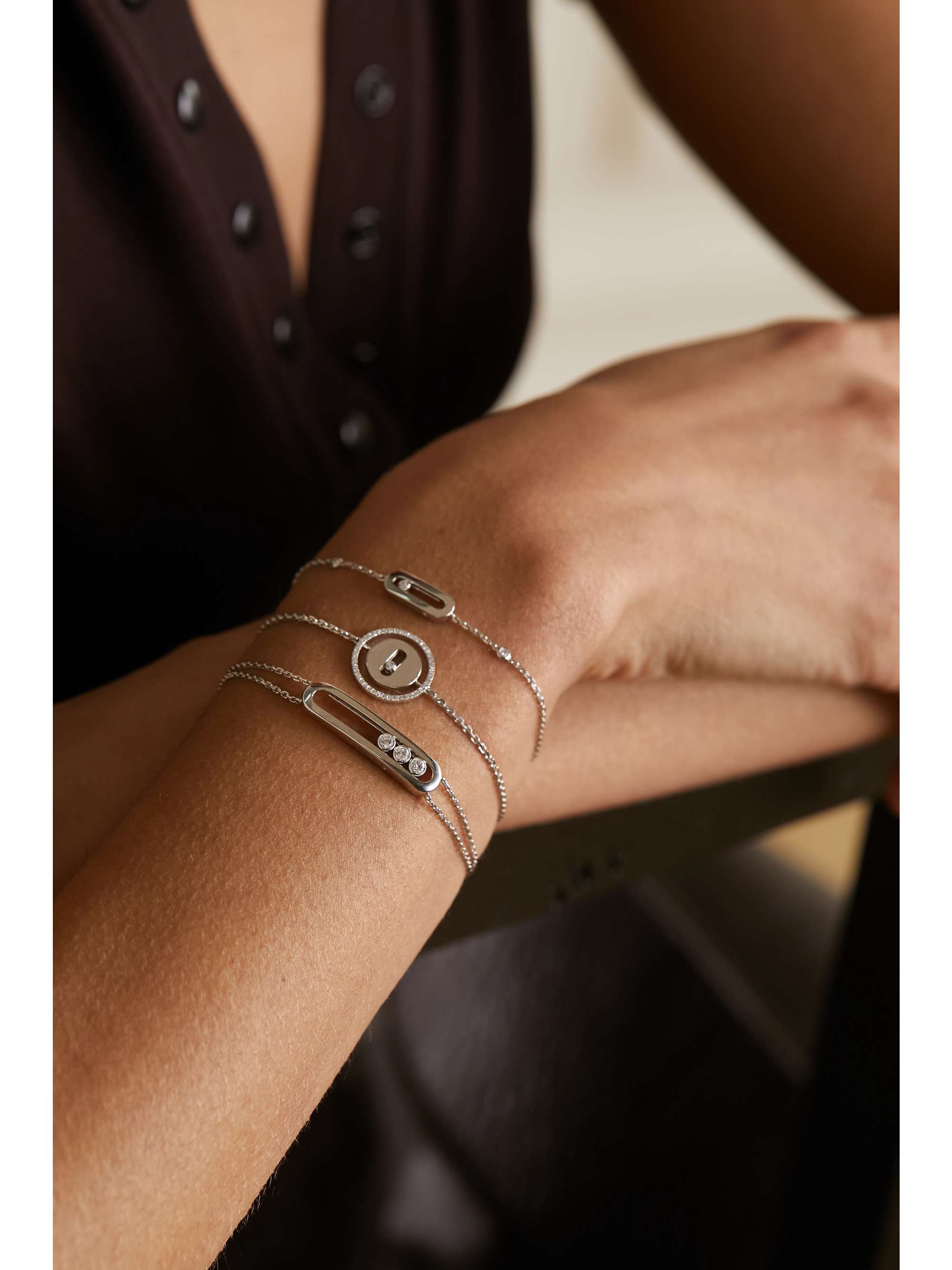 MESSIKA Move Classique 18-karat white gold diamond bracelet