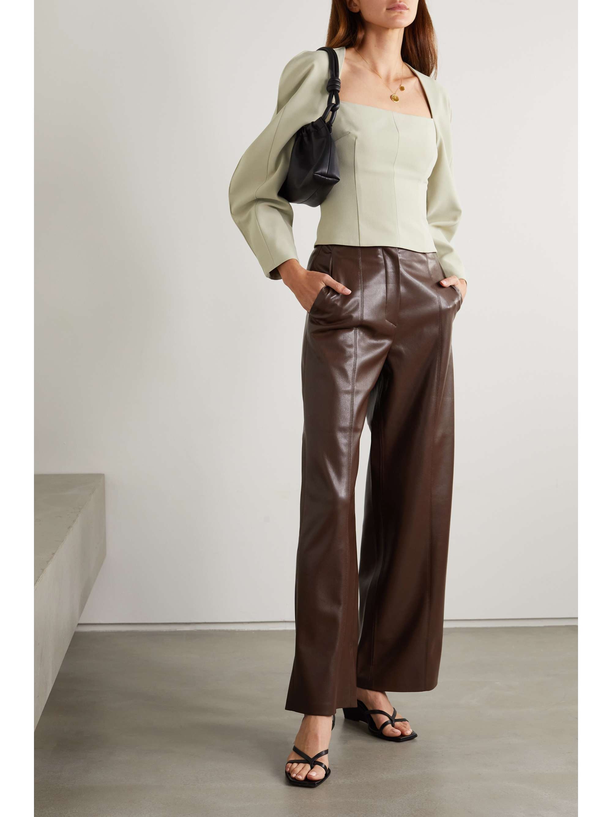 NANUSHKA + NET SUSTAIN Harini recycled cady top