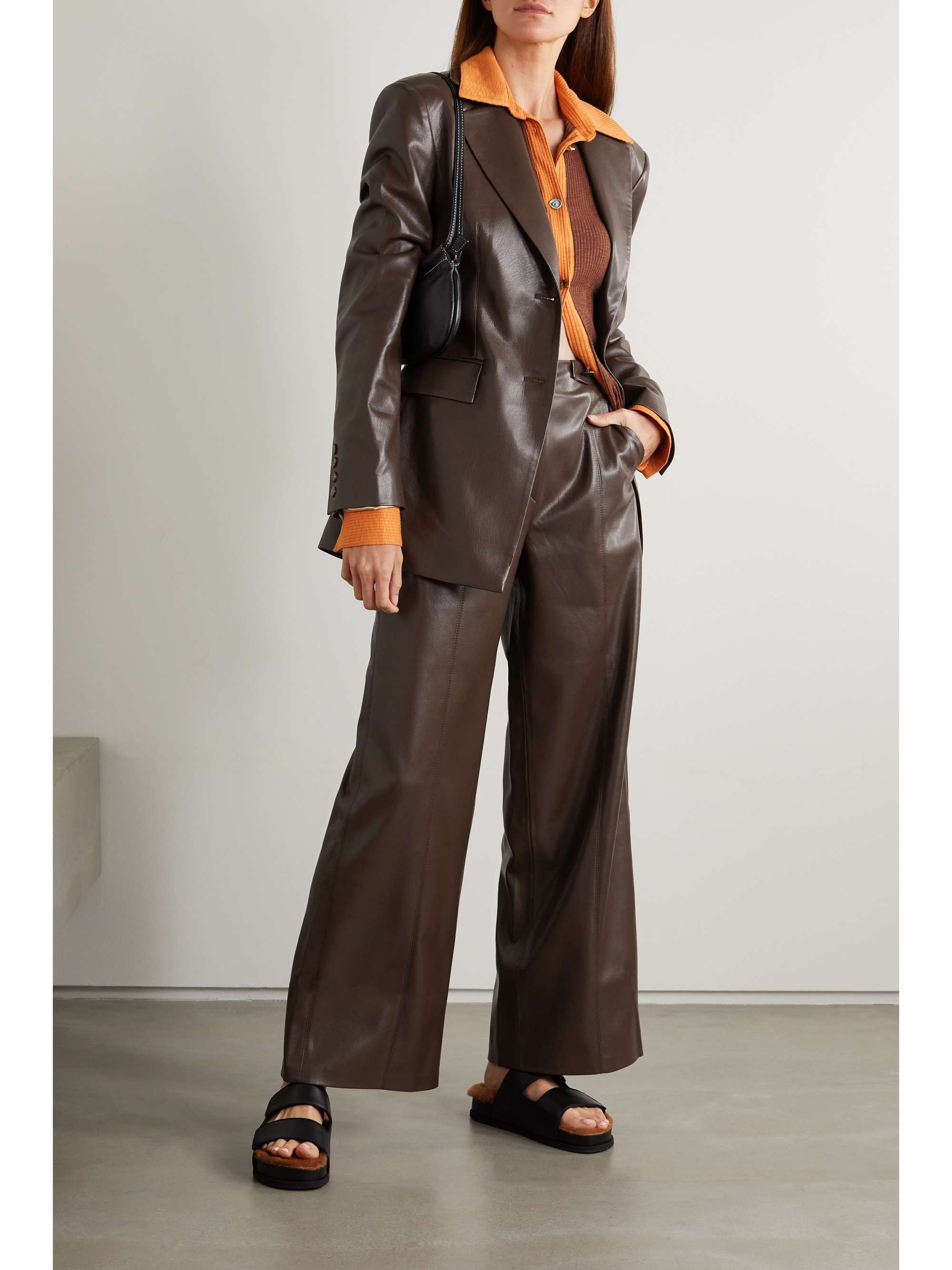 NANUSHKA Hathi vegan leather blazer