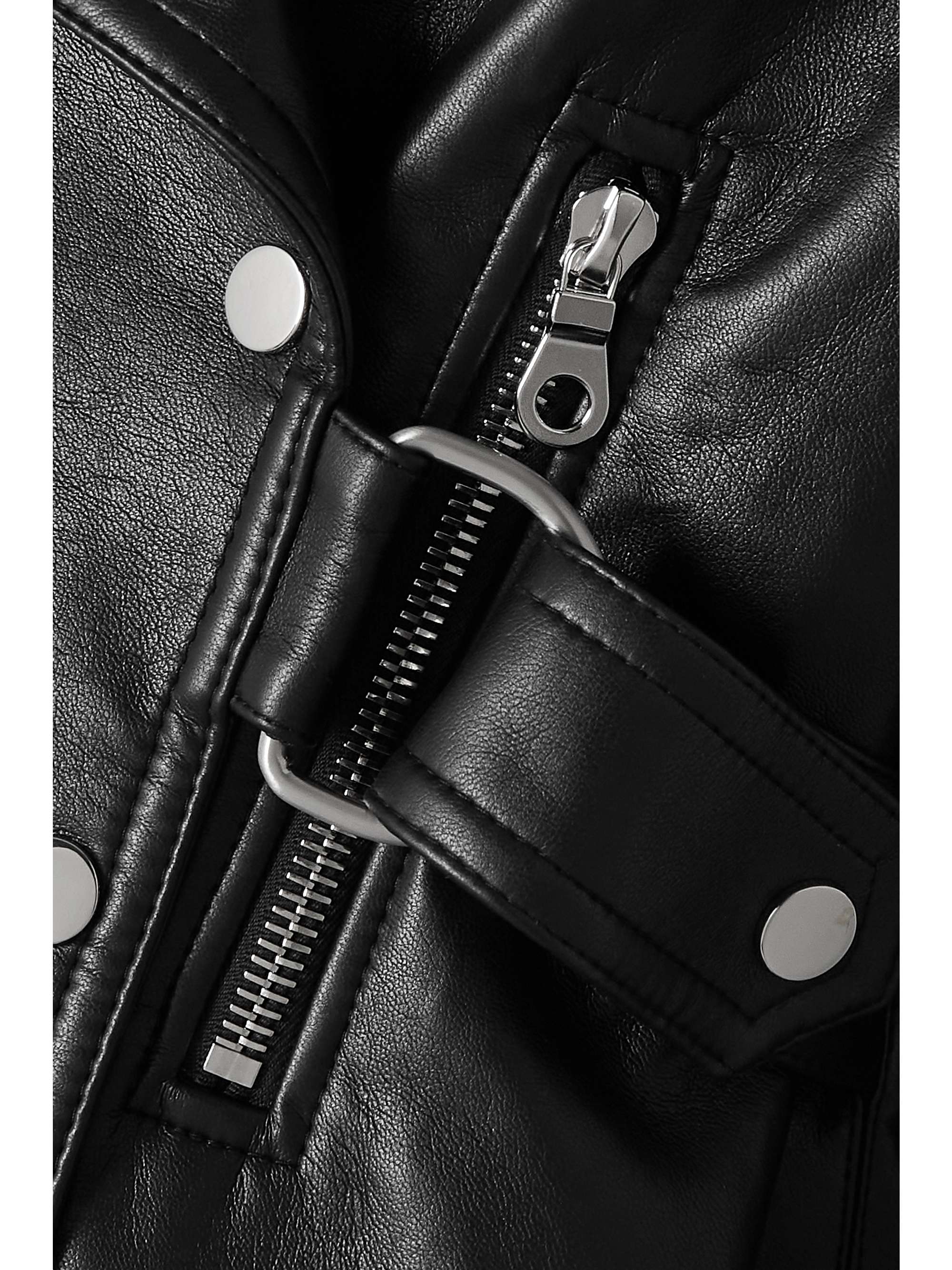 NANUSHKA Ado leather-blend jacket