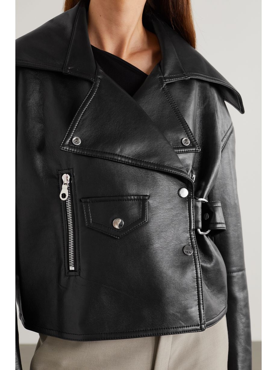Leather Blend Biker Jacket