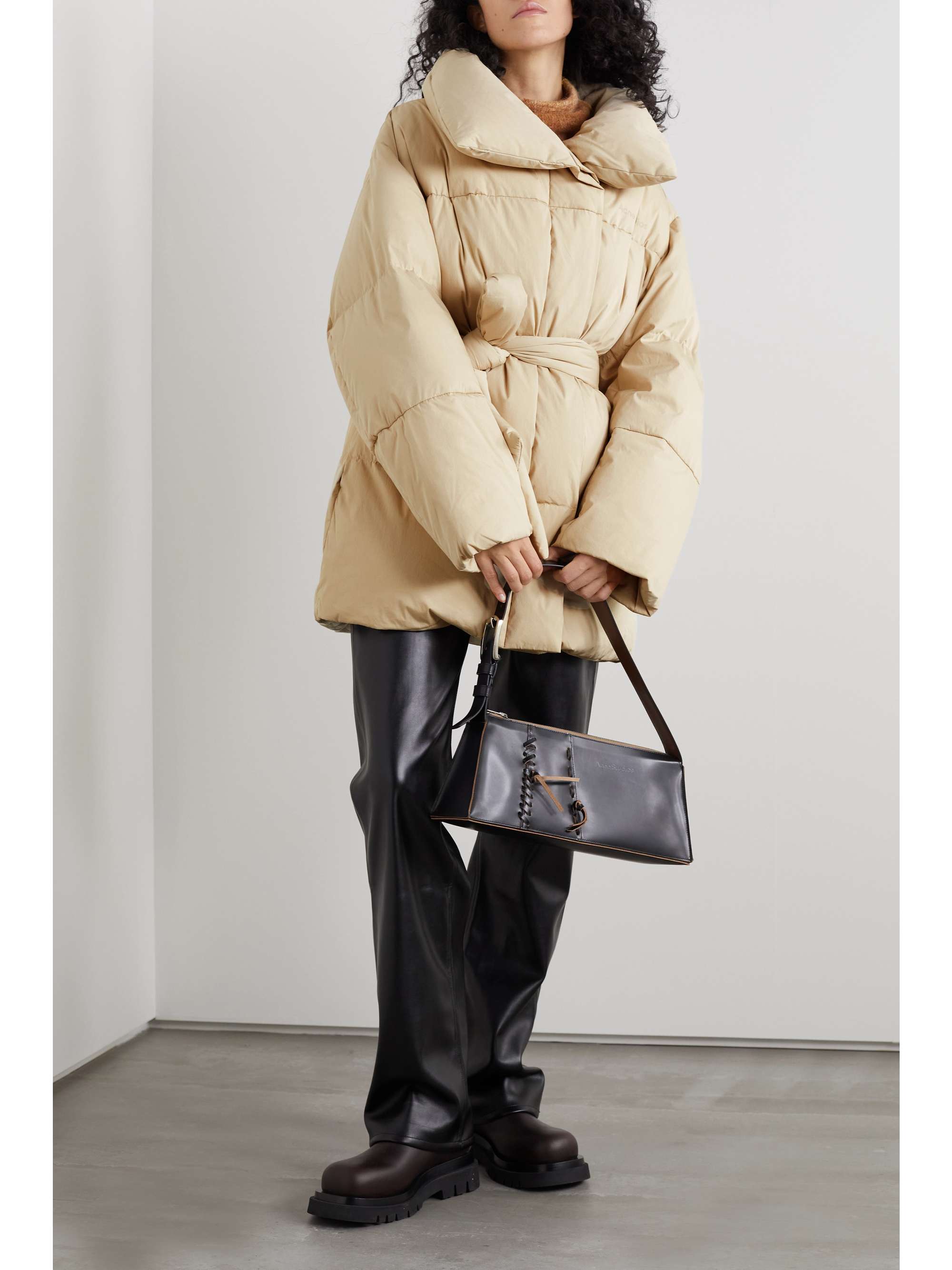 ACNE STUDIOS Belted quilted cotton-blend down jacket
