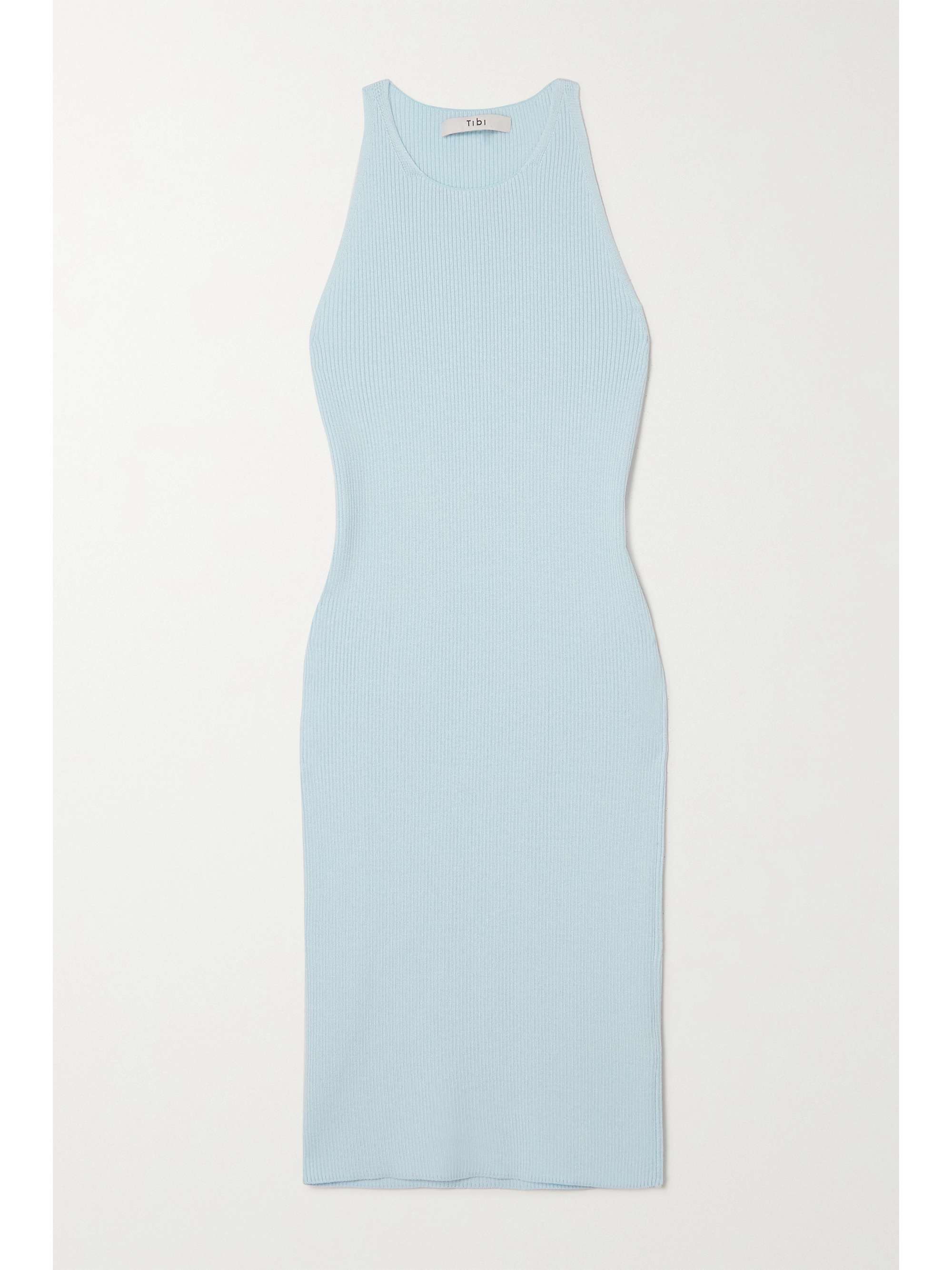 Blue Ribbed cotton and modal-blend mini 